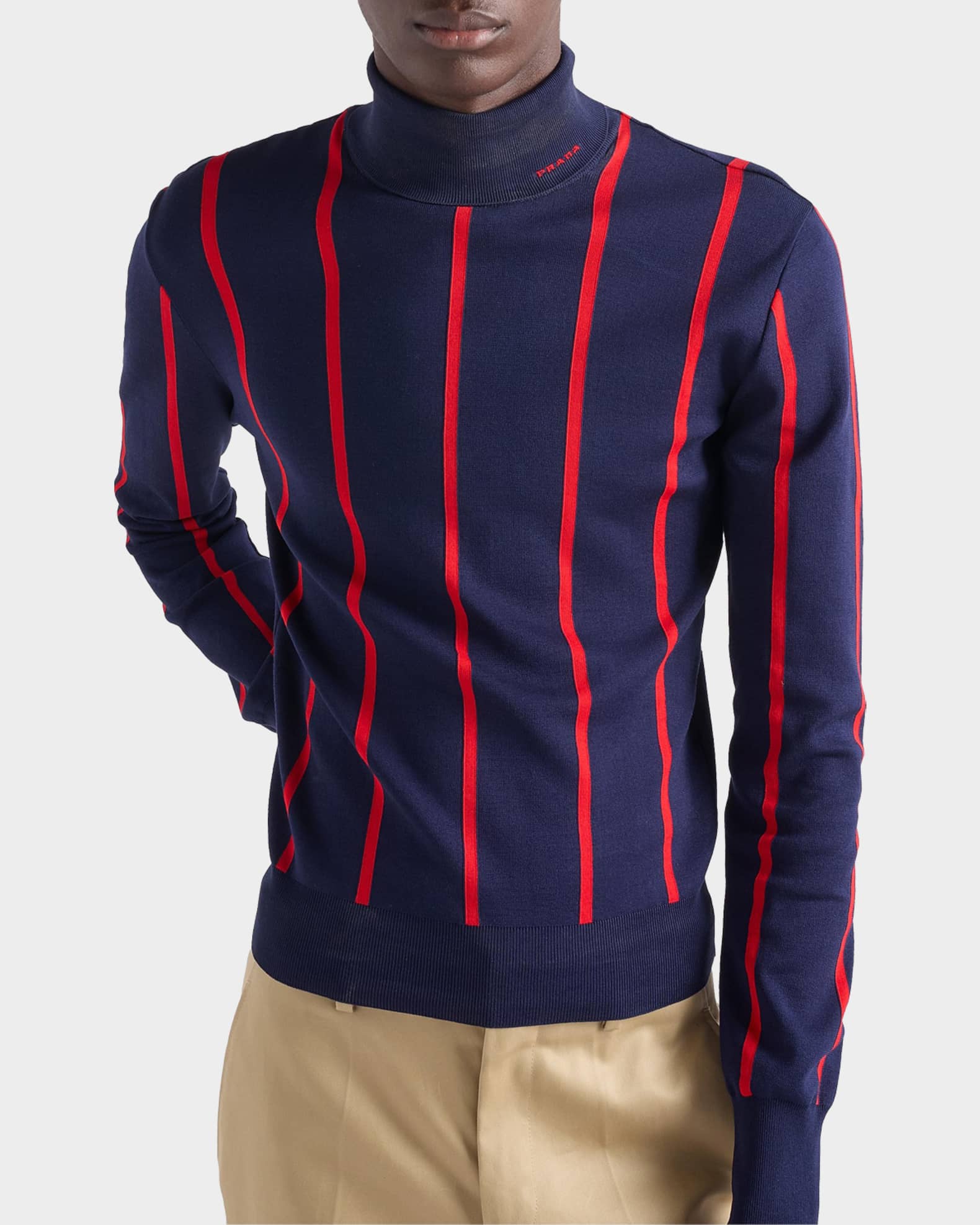 Prada Men's Cotton Turtleneck Sweater | Neiman Marcus