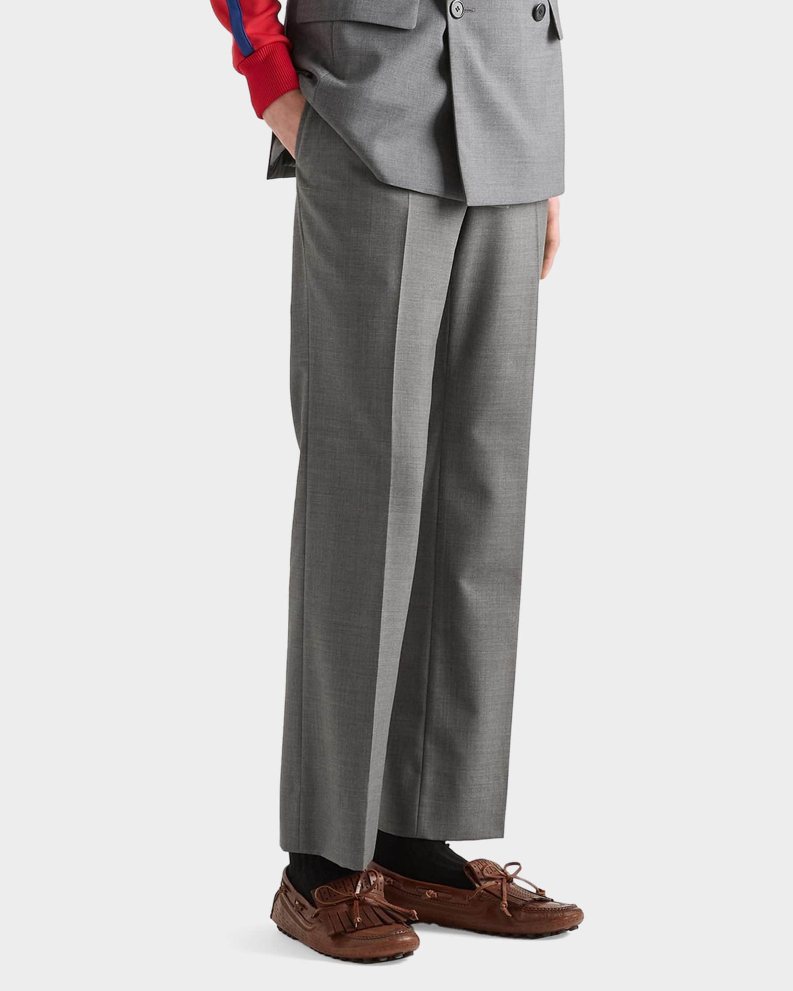 Prada Men's Wool Flare Pants | Neiman Marcus