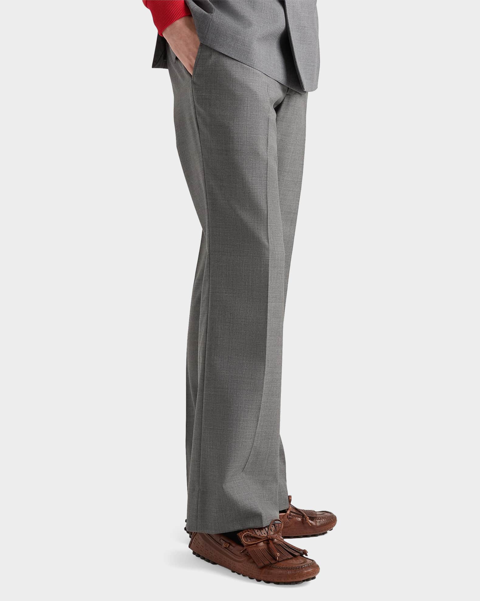 Prada Men's Wool Flare Pants | Neiman Marcus