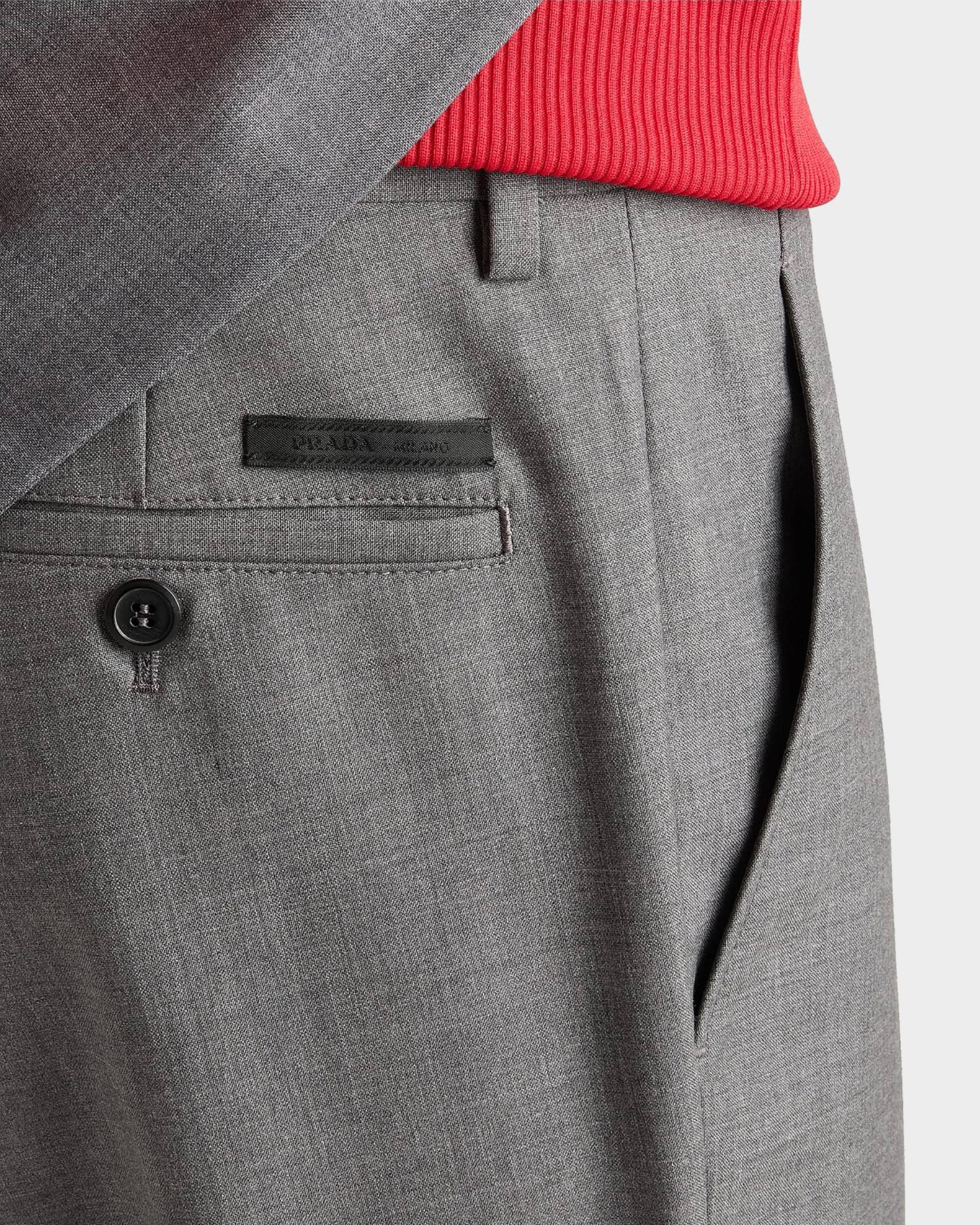Prada Men's Wool Flare Pants | Neiman Marcus