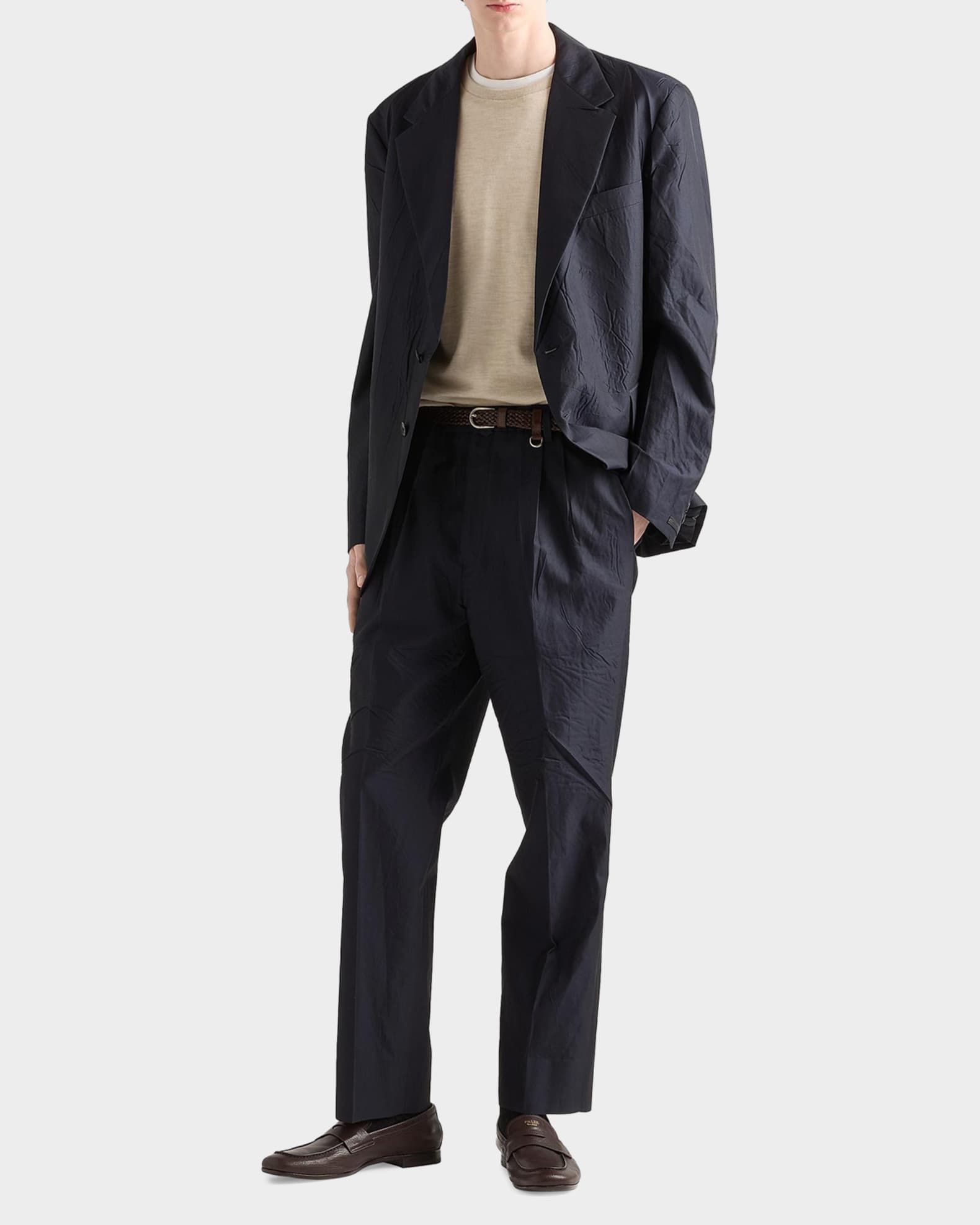 Prada Men's Cotton And Silk Textured Single-Breasted Sport Coat