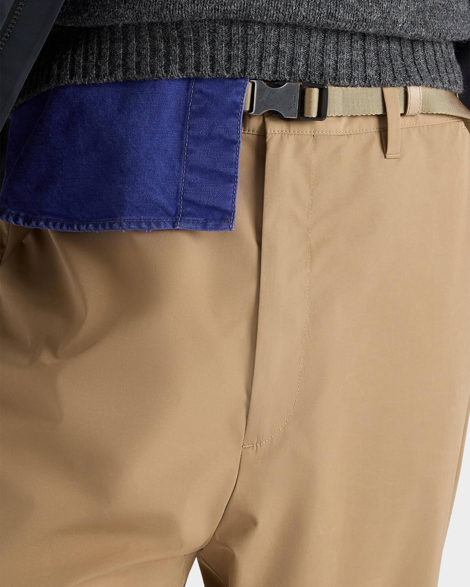 Prada Men's Technical Fabric Wide-Leg Pants | Neiman Marcus