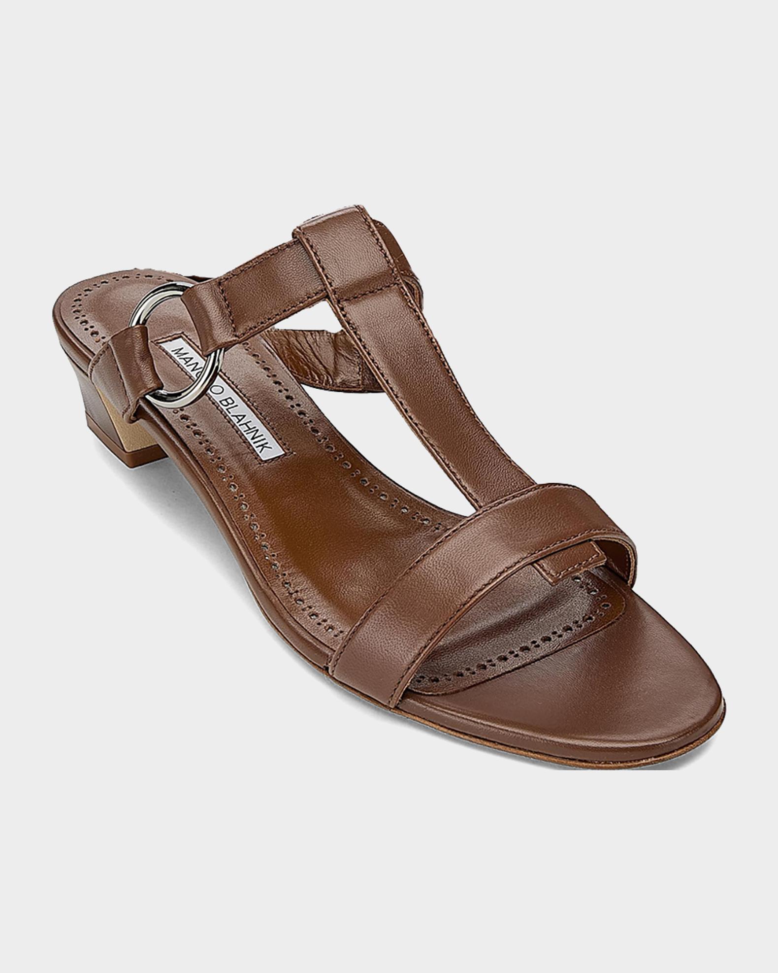 MANOLO BLAHNIKD ミュール Manolo Blahnik 30mm Mionamu Leather Mule Sandals | Neiman Marcus