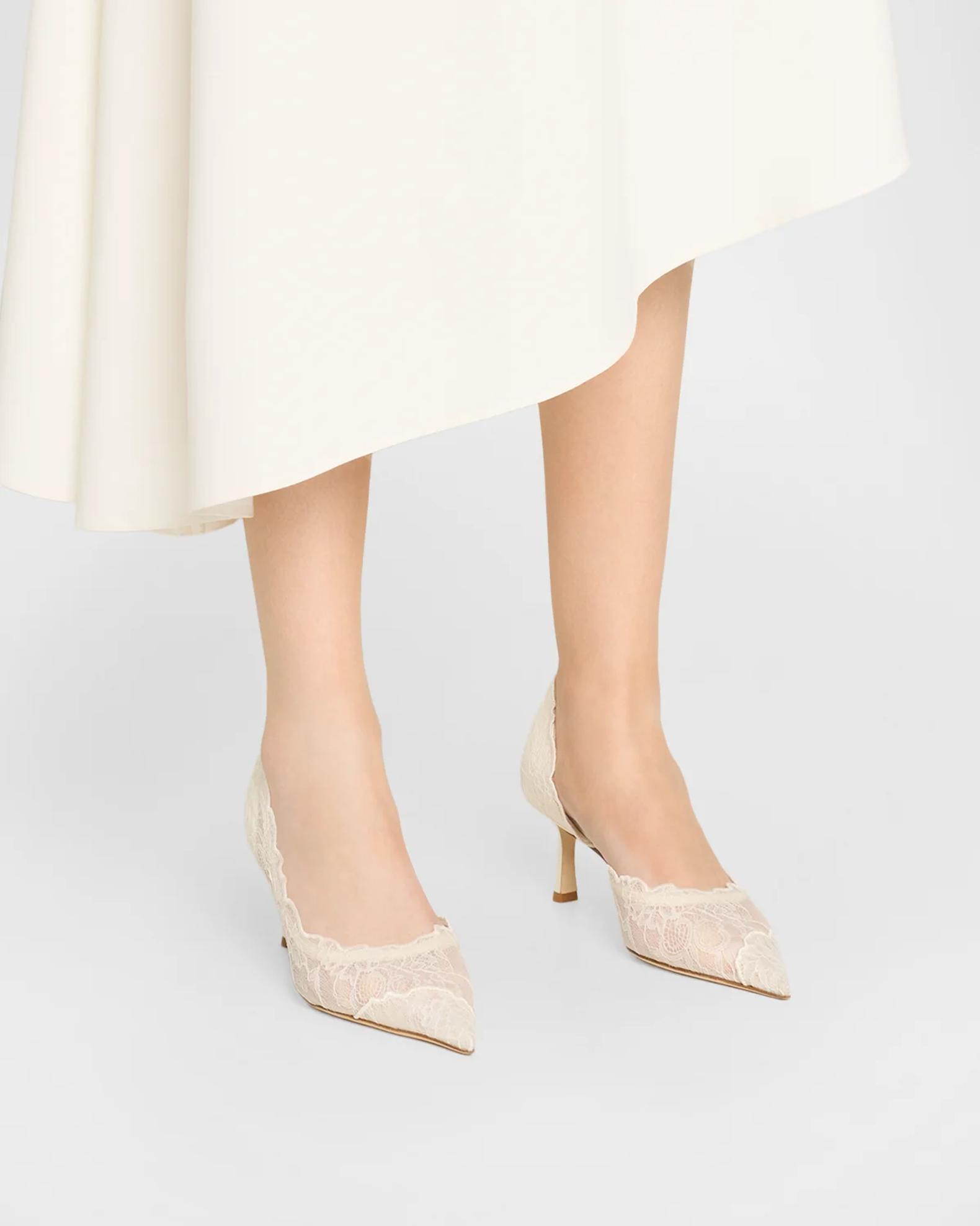 Jimmy Choo 65mm Faiz Floral Lace d'Orsay Pumps | Neiman Marcus