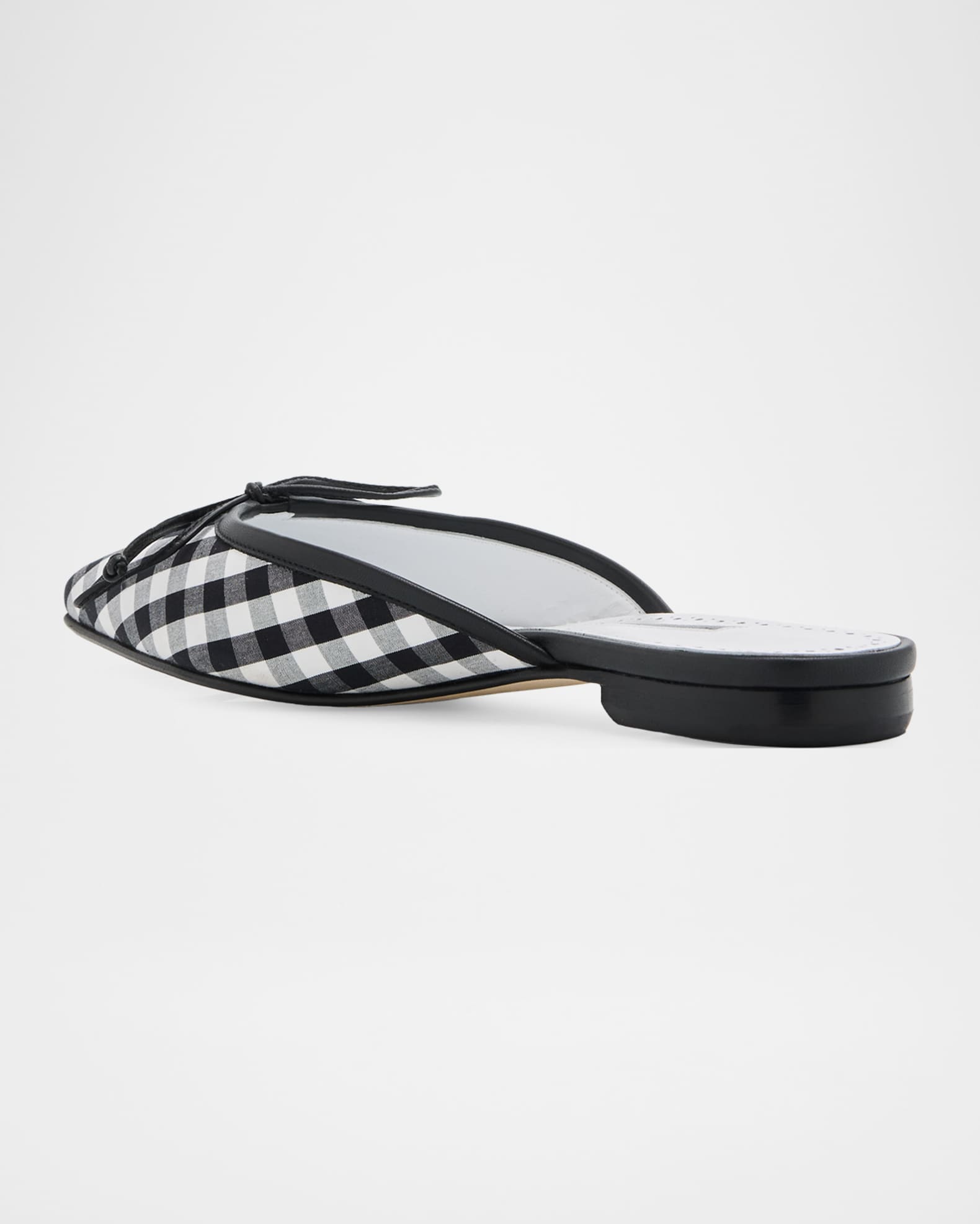 Manolo Blahnik Ballerimu Gingham Mules | Neiman Marcus