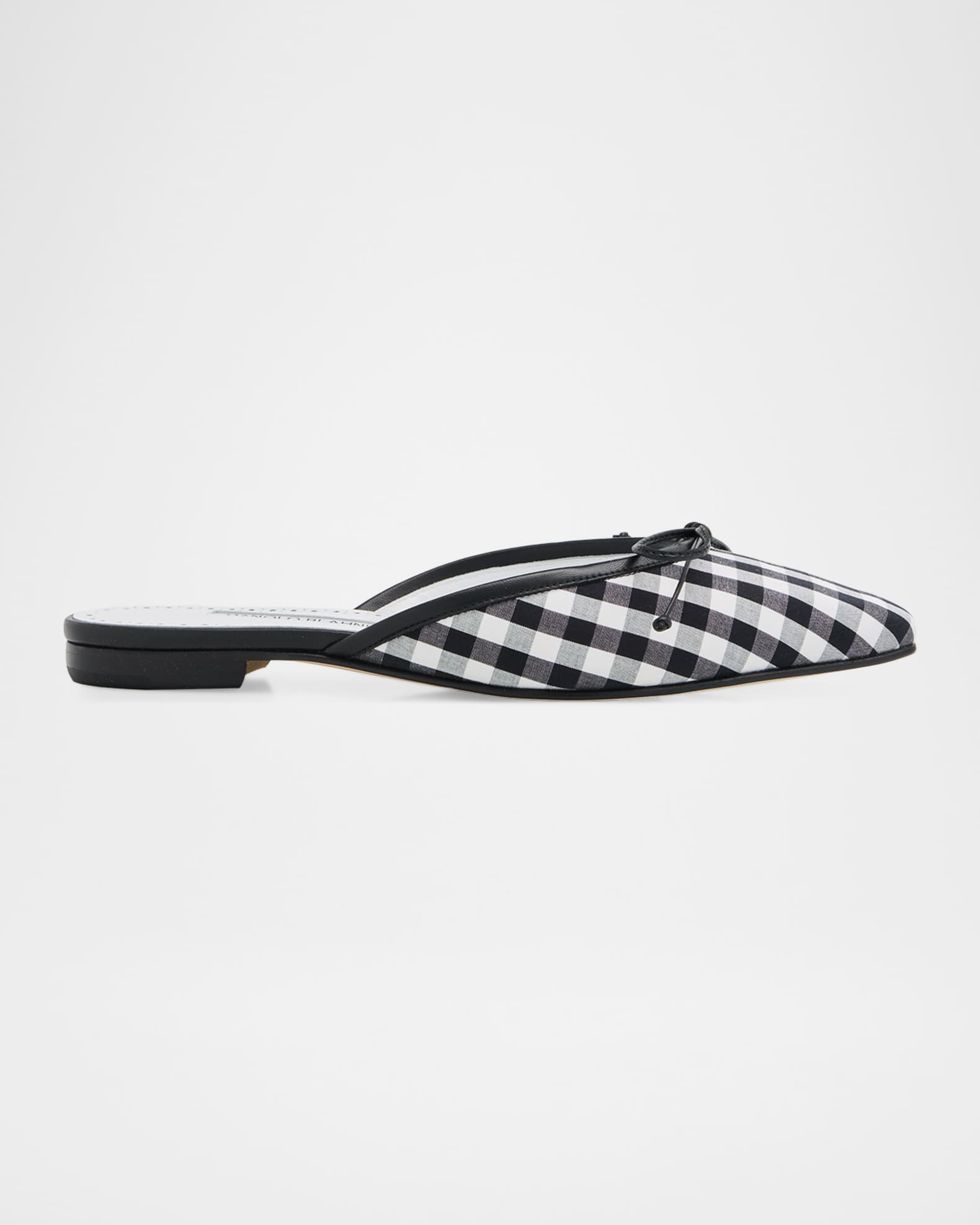 Manolo Blahnik Ballerimu Gingham Mules | Neiman Marcus