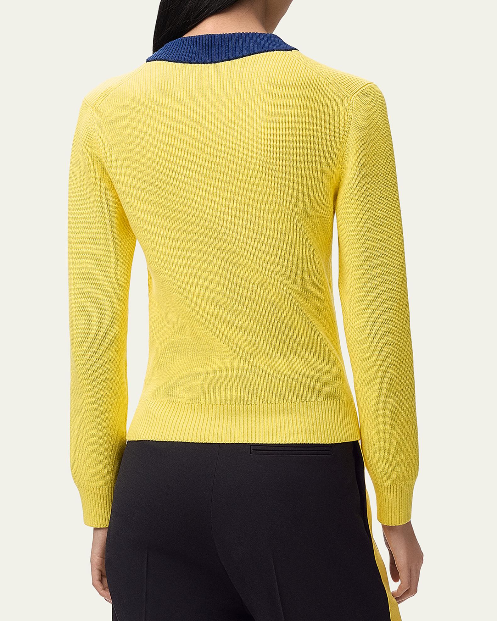 LOEWE Bicolor V-Neck Sweater | Neiman Marcus