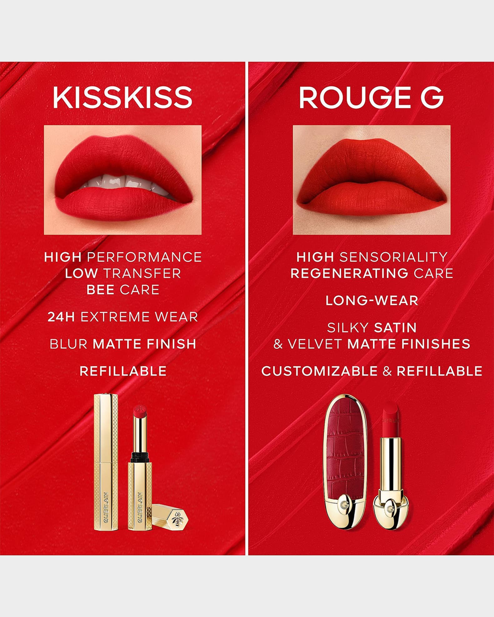 Guerlain KissKiss Honey-Infused Lipstick Refill | Neiman Marcus