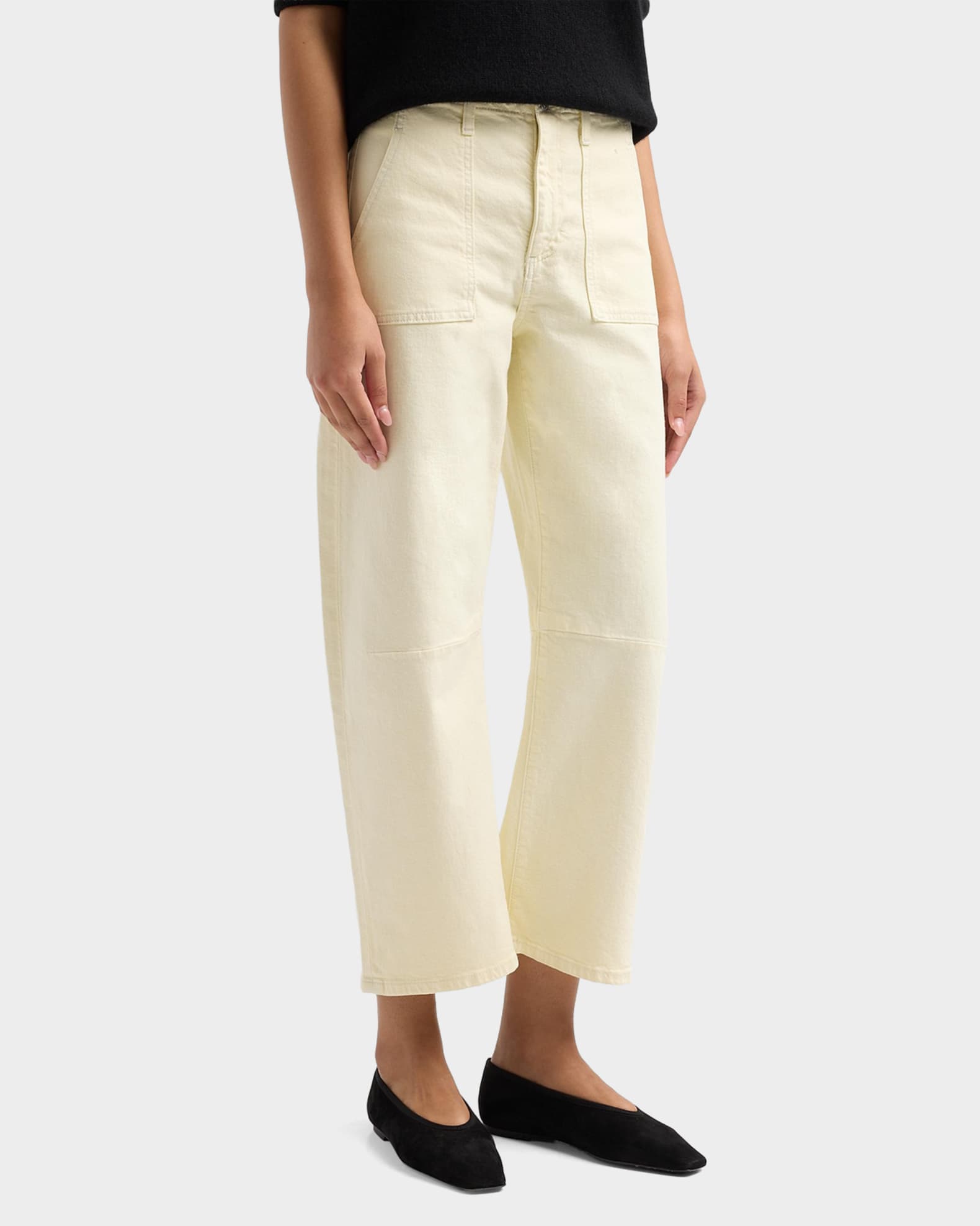 Co Cotton Twill Straight-Leg Utility Pants | Neiman Marcus