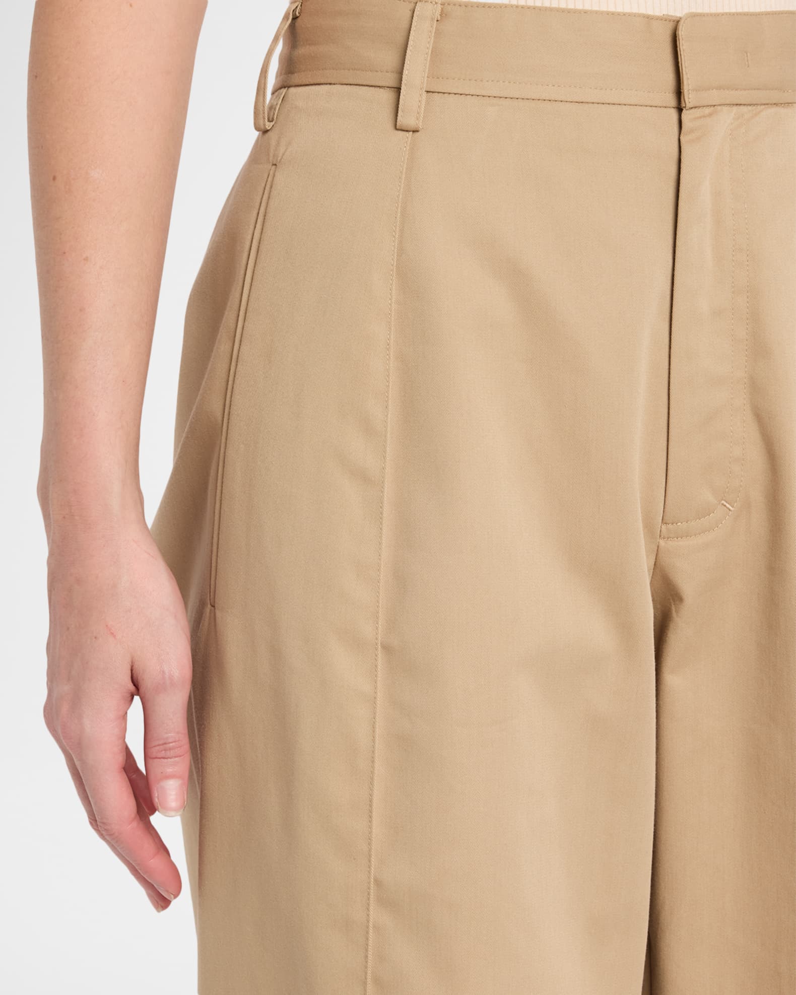 Co Cotton Twill Straight-Leg Utility Pants | Neiman Marcus