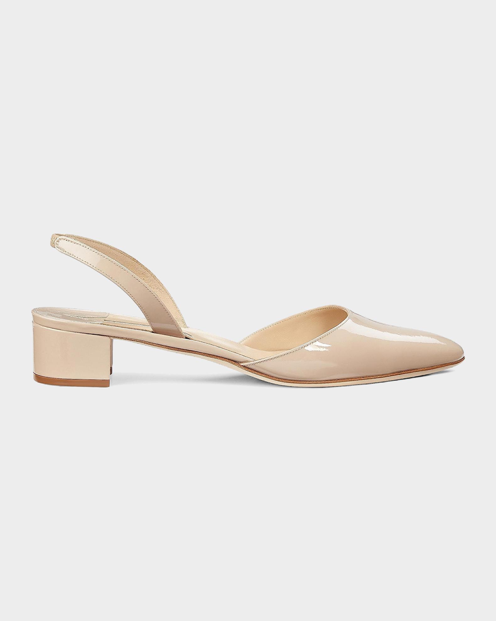 Manolo Blahnik 30mm Aspro Patent Leather Slingback Pumps | Neiman