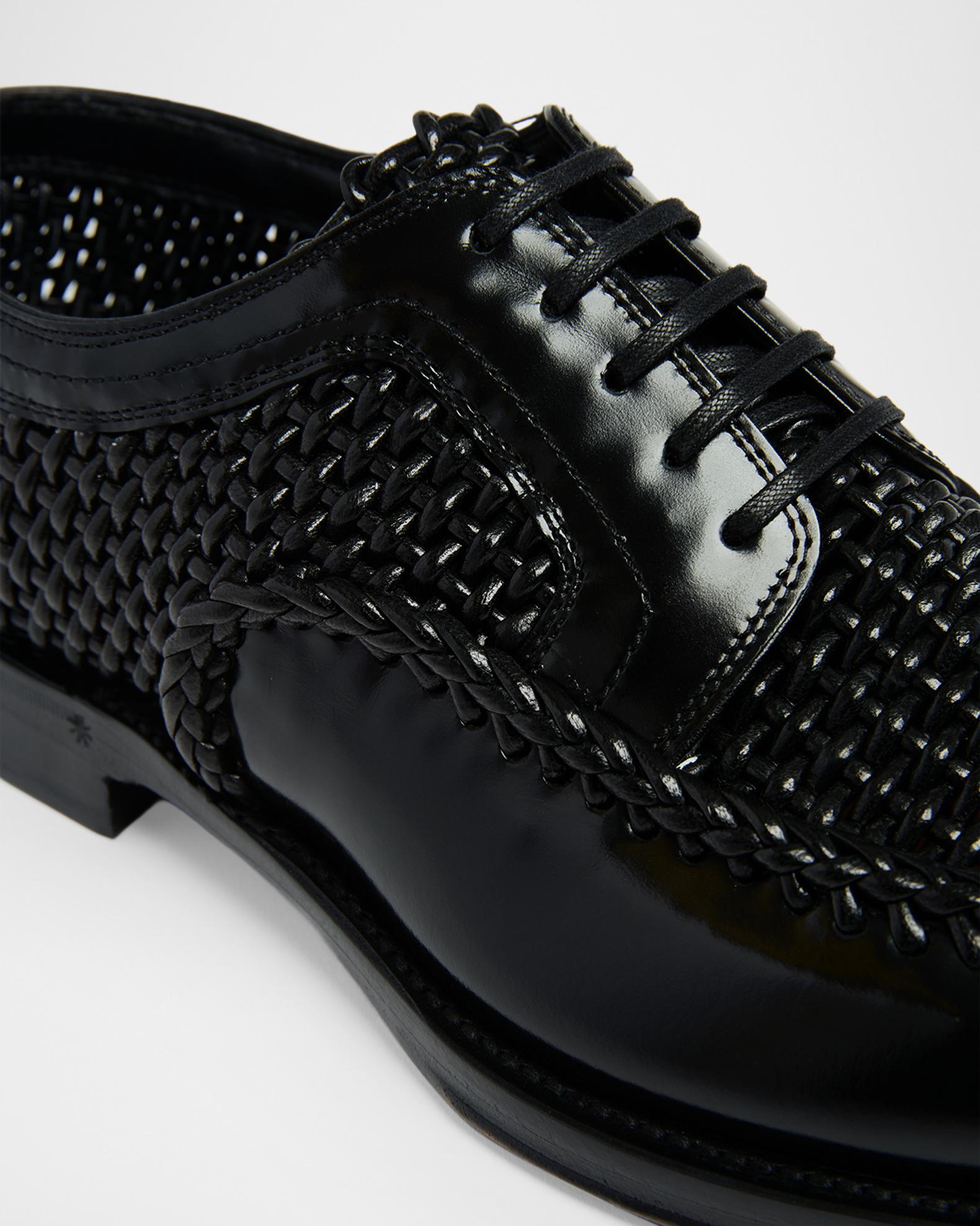 Dolce&Gabbana Men's Calfskin Woven Derby Shoes | Neiman Marcus