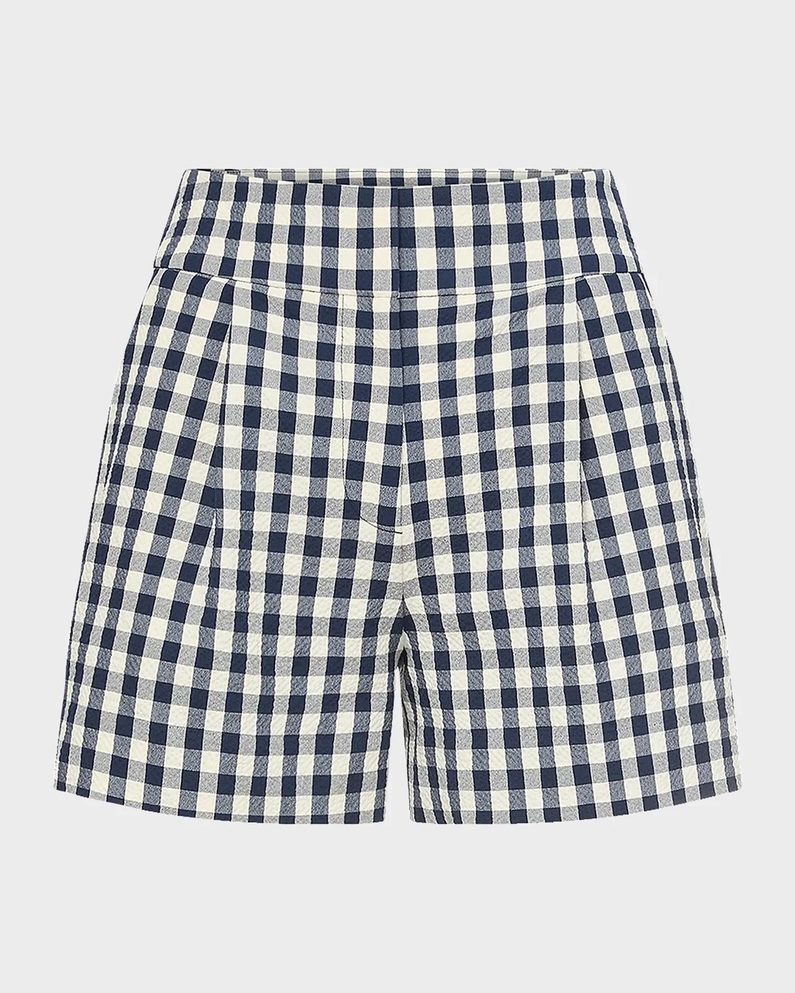 Veronica Beard Haina Gingham Shorts | Neiman Marcus