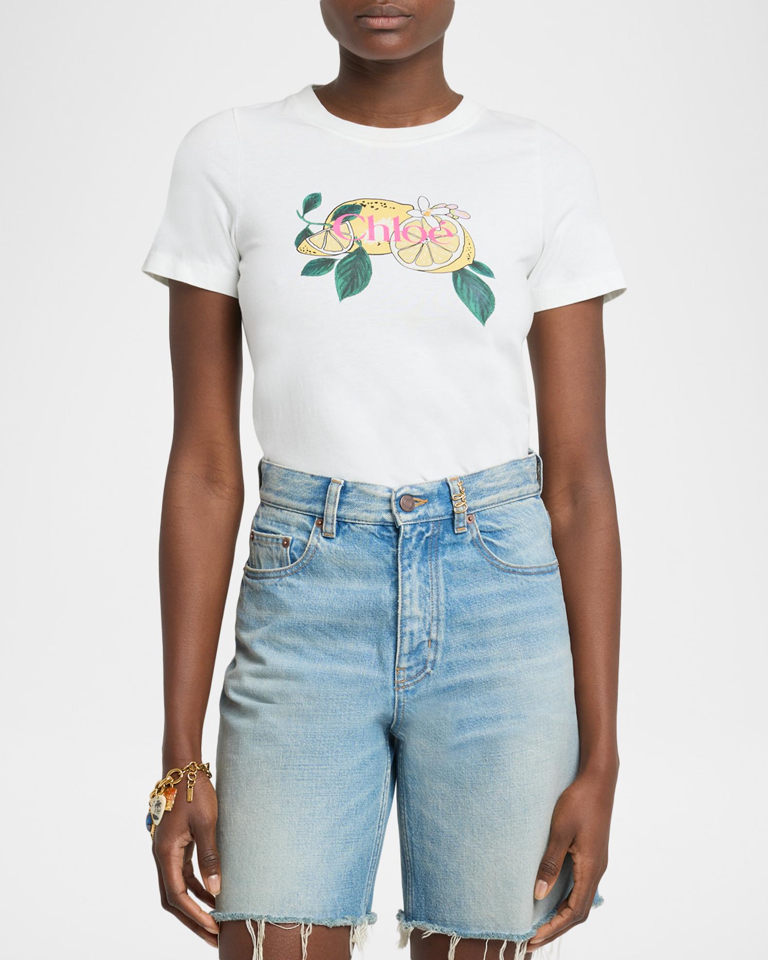 Chloe Lemon Print T-Shirt | Neiman Marcus