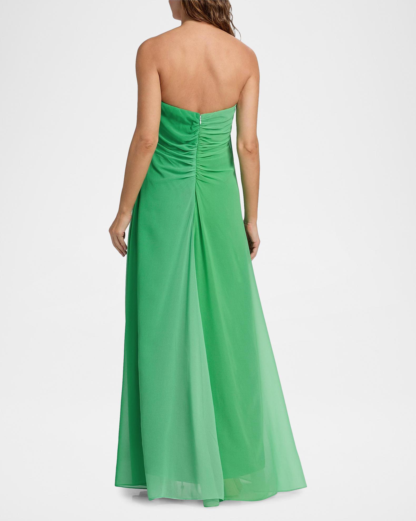 green stripe strapless dress Milly Sunset Maxi Dress, Green, Women's, 0 Color_Off White