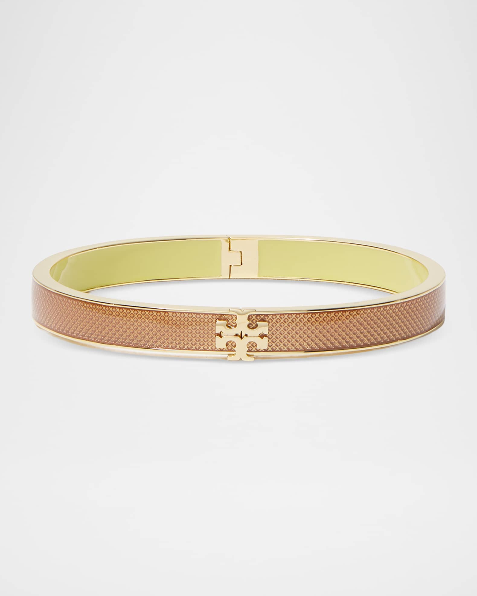 Tory Burch ゴールド バングル Tory Burch Medium Icon Guiliche Enamel Bracelet | Neiman Marcus