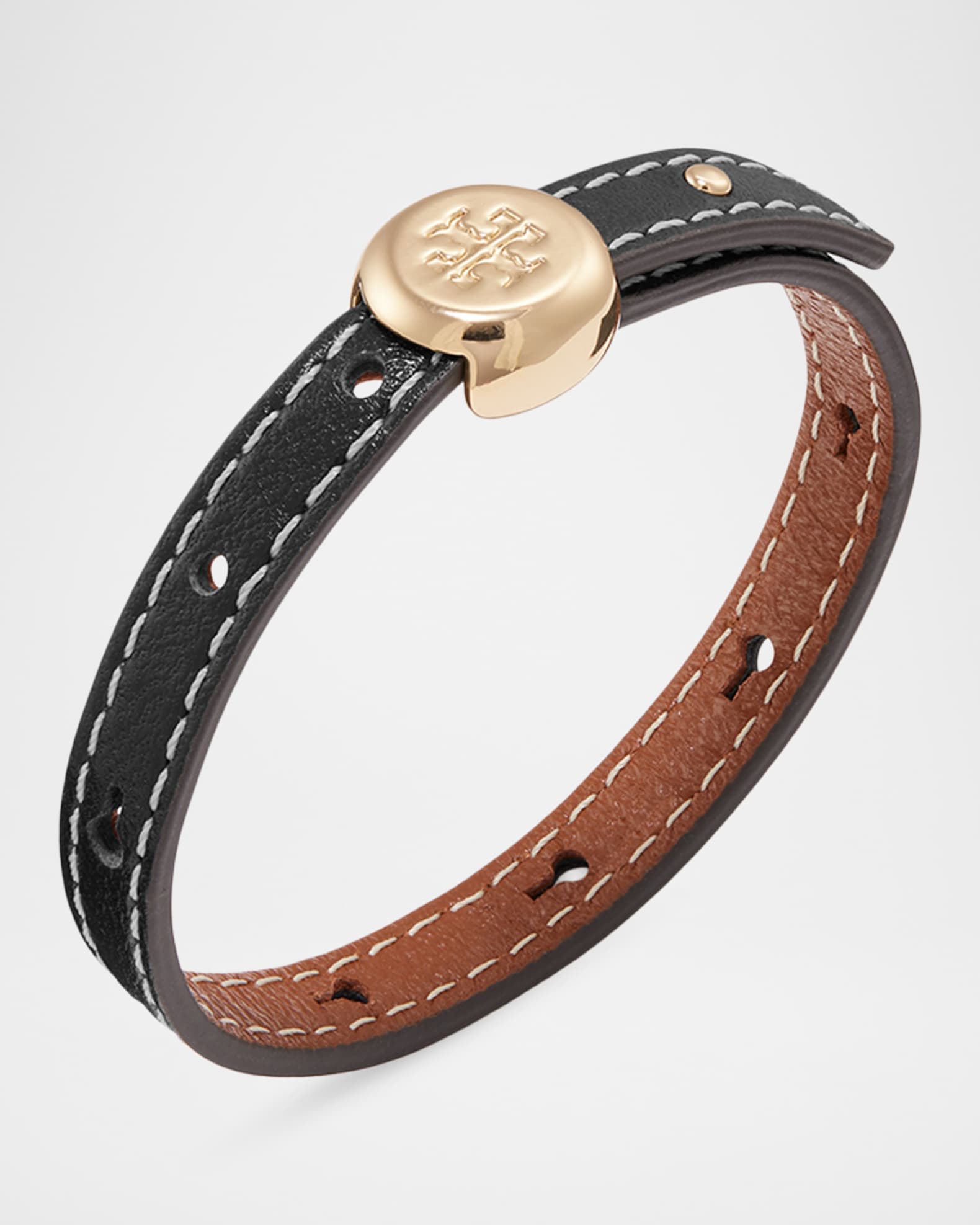 Tory Burch Icon Leather Bracelet | Neiman Marcus