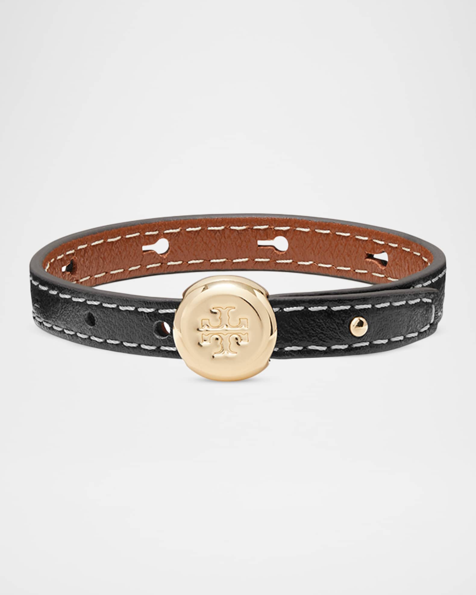 Tory Burch Icon Leather Bracelet | Neiman Marcus