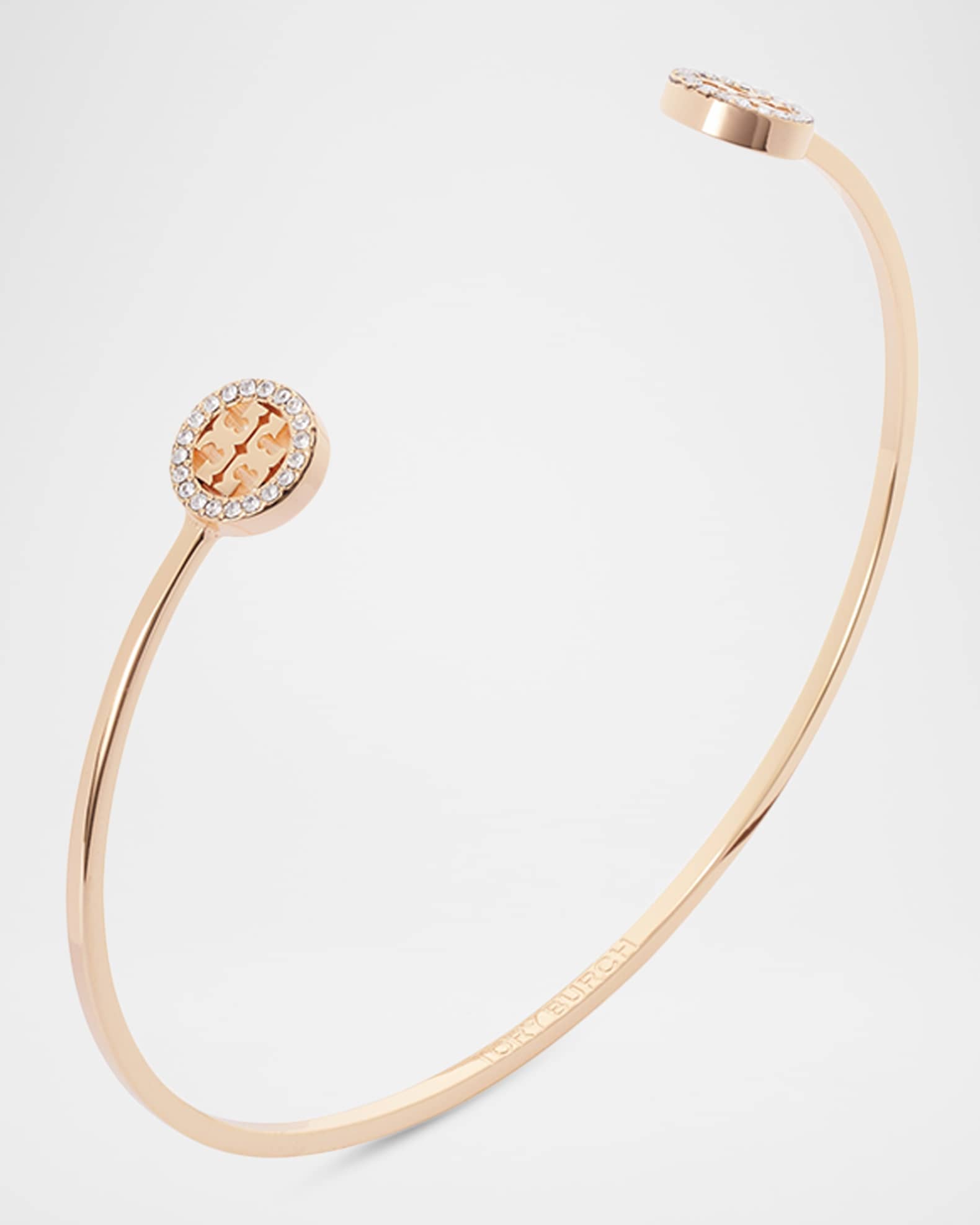 Tory Burch Icon Pave Flex Cuff Bracelet | Neiman Marcus