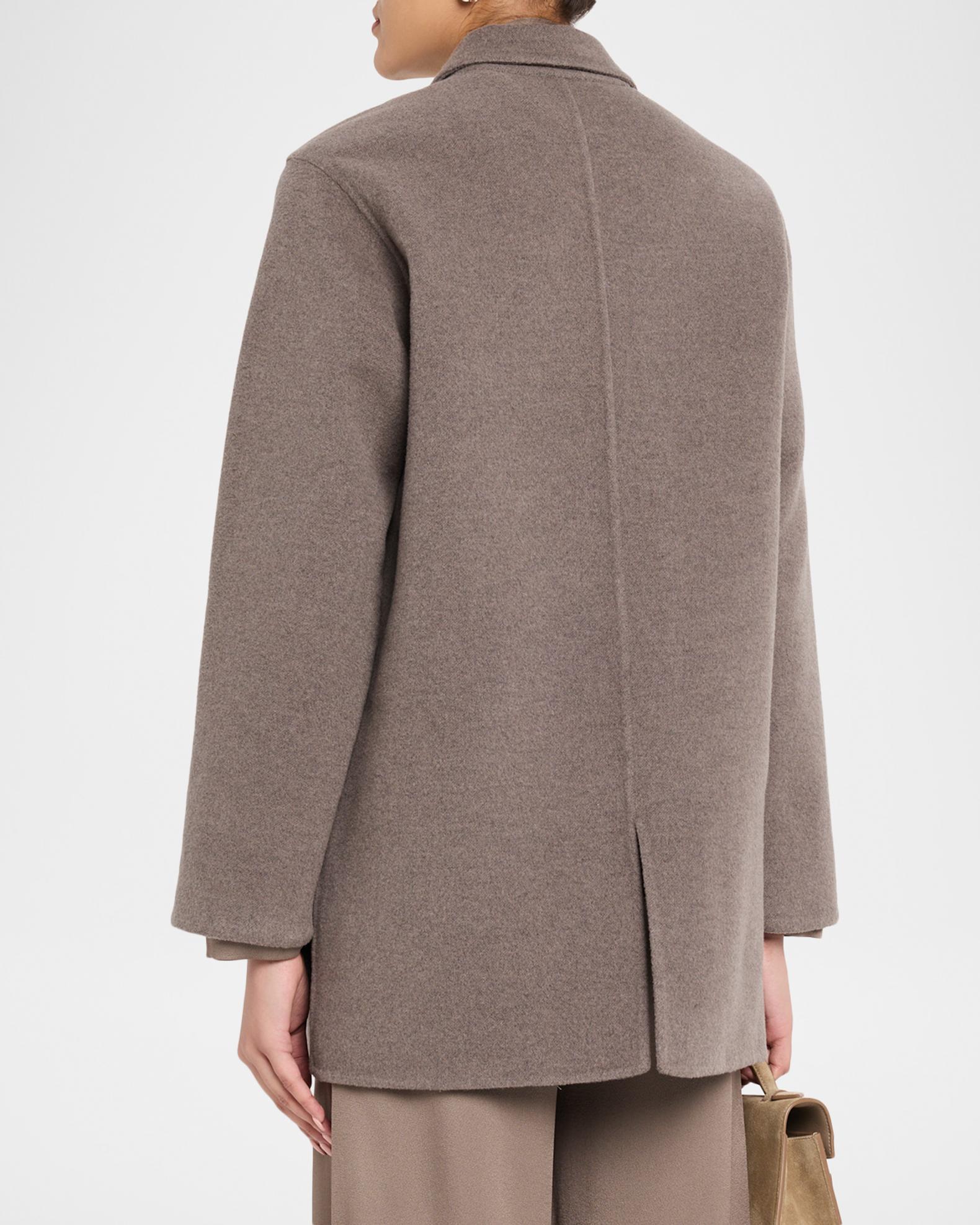 Fabiana Filippi Shearling Patch Pocket Wool-Cashmere Coat | Neiman