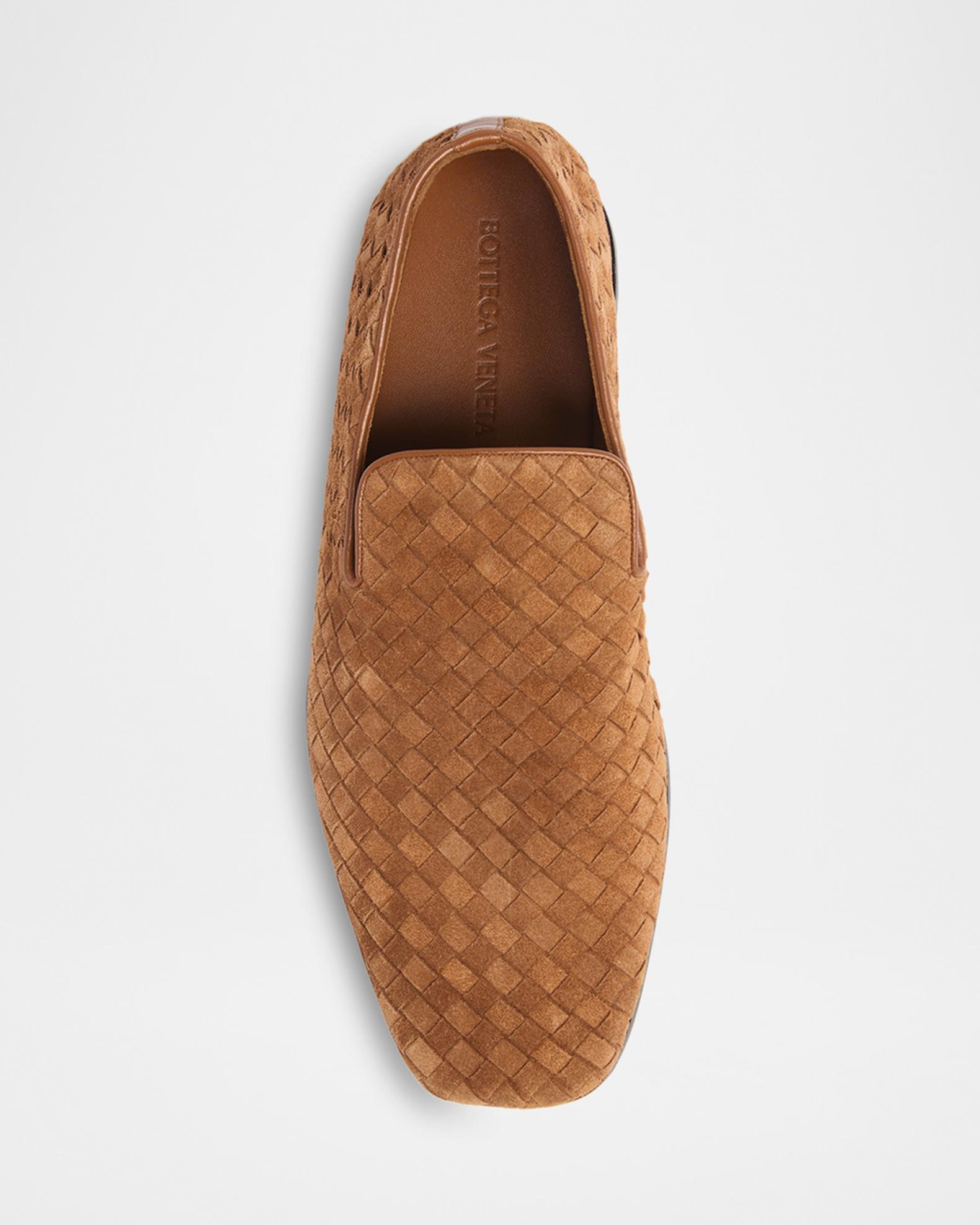 Bottega Veneta Men's Palazzo Intrecciato Suede Loafers | Neiman Marcus