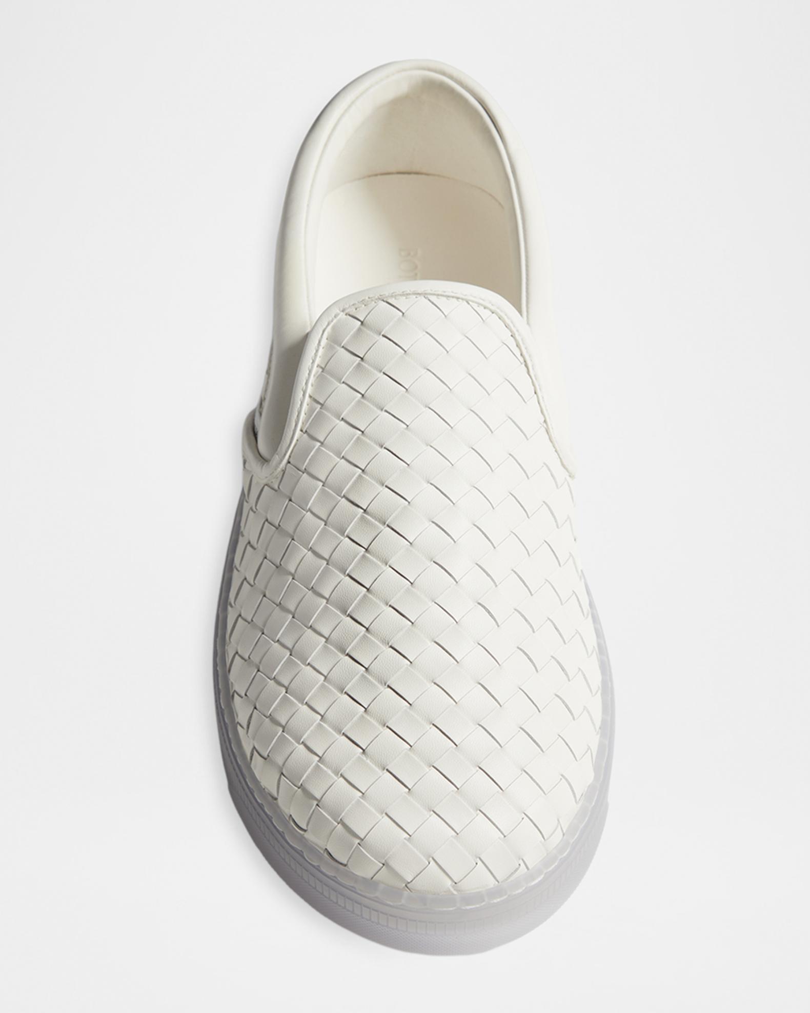 Bottega Veneta Mens 639736 Quilted Embossed White Lambskin Slipon Loafer shoe 42 Bottega Veneta Leather Foldable-Back Slipper Loafers  main image 2