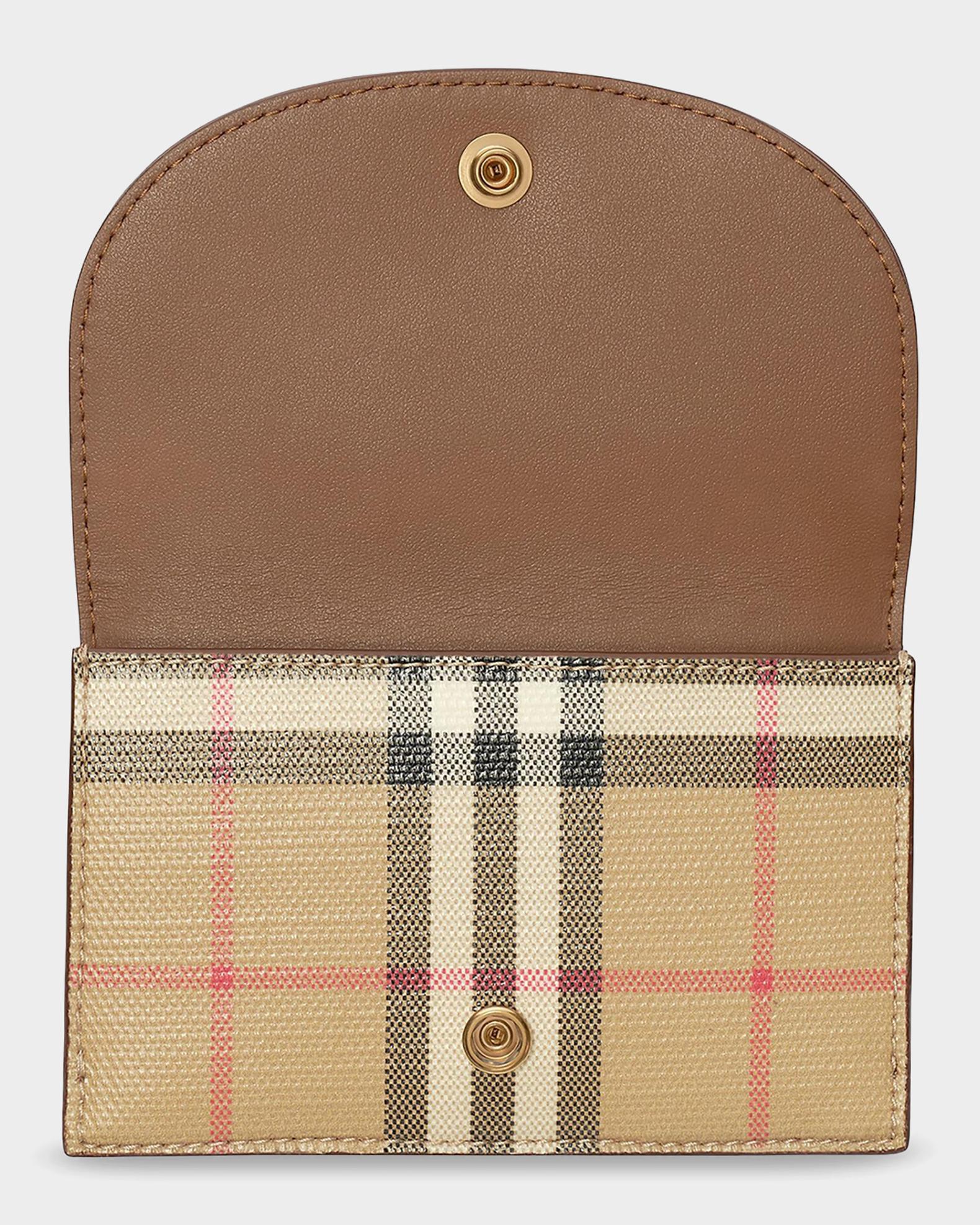 Burberry Check Folding Card Case with Key Ring | Neiman Marcus