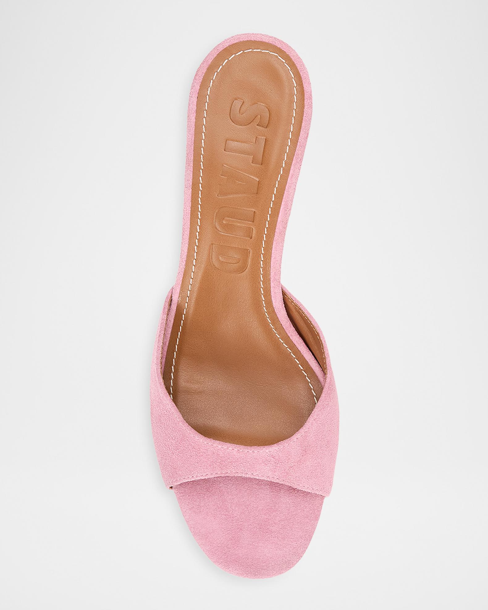 STAUD 55mm Brigitte Suede Kitten-Heel Mules | Neiman Marcus