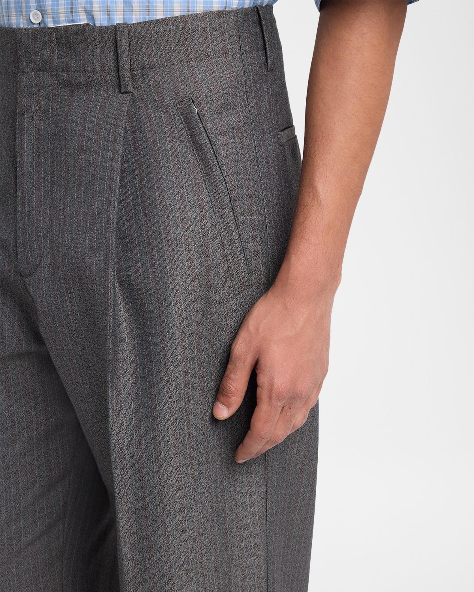 Bottega Veneta Men's Cargo Pocket Shadow Stripe Pleated Trousers