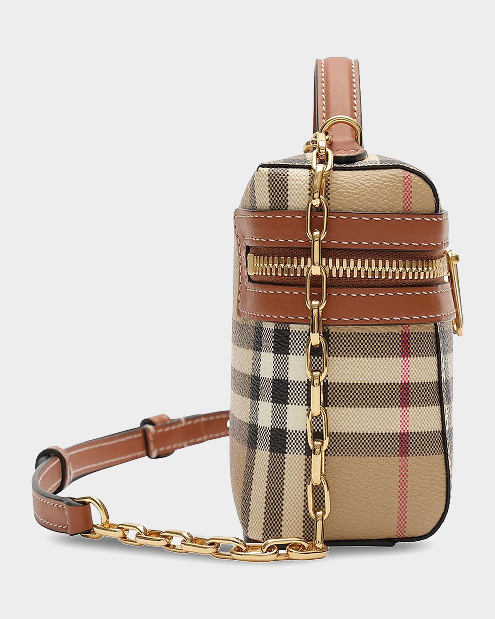 Burberry Mini Check Vanity Bag | Neiman Marcus