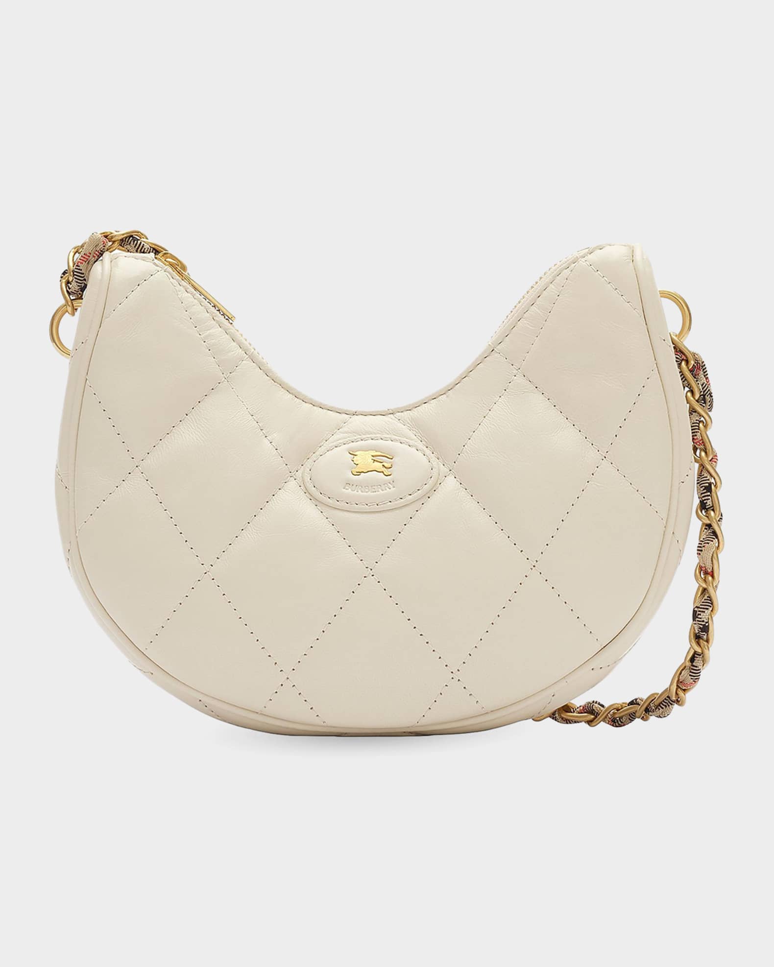 Burberry Horseshoe Chain Quilted Leather Shoulder Bag | Neiman Marcus