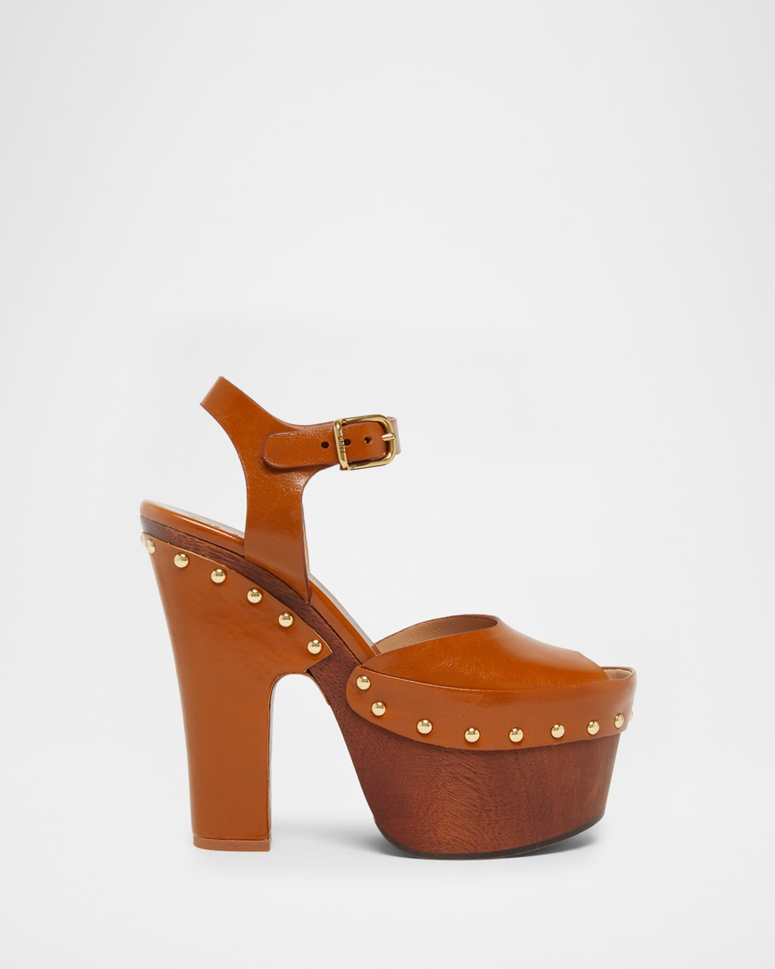 Chloe 90mm Meret Leather Clogs | Neiman Marcus