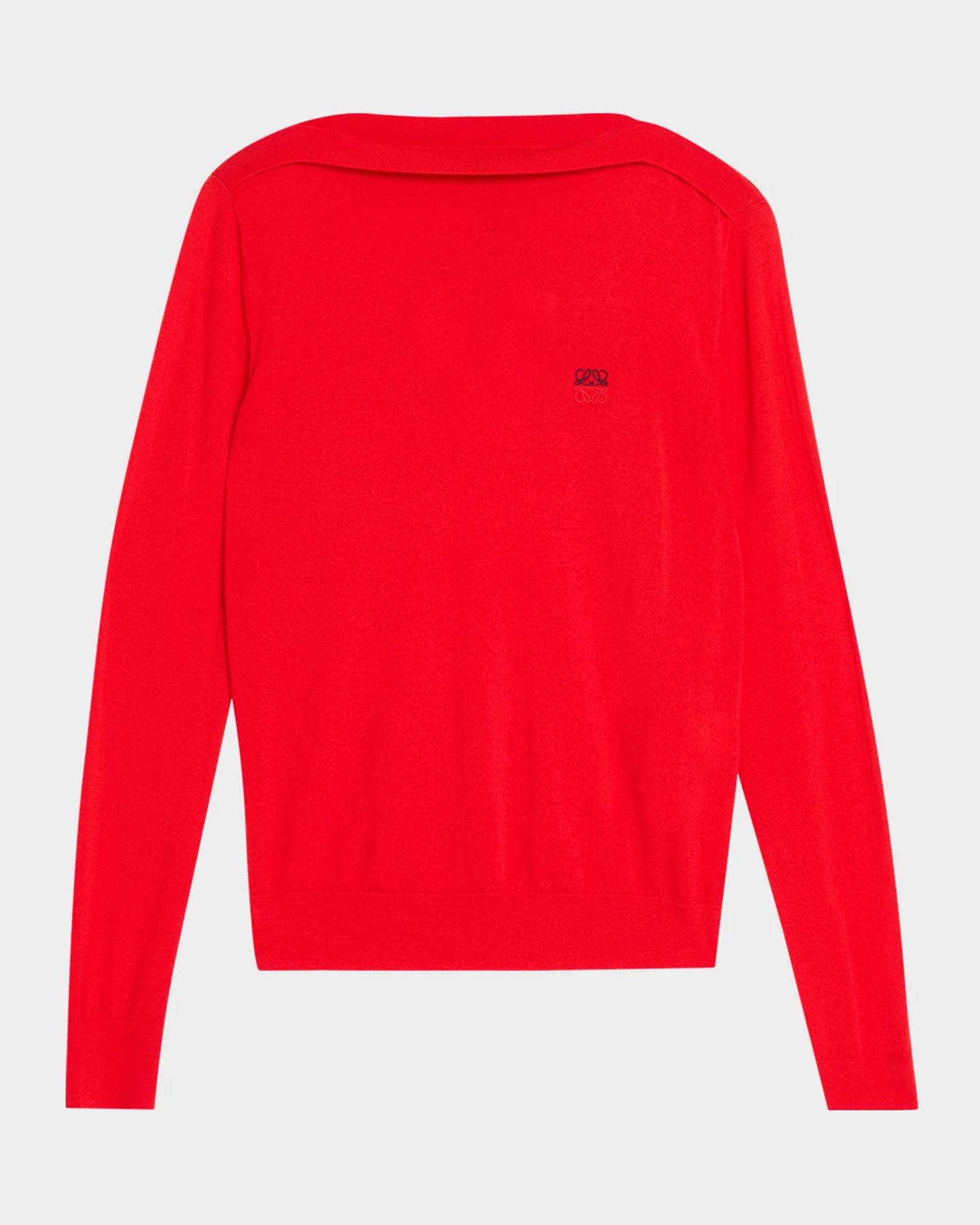 LOEWE Boatneck Wool-Blend Sweater | Neiman Marcus