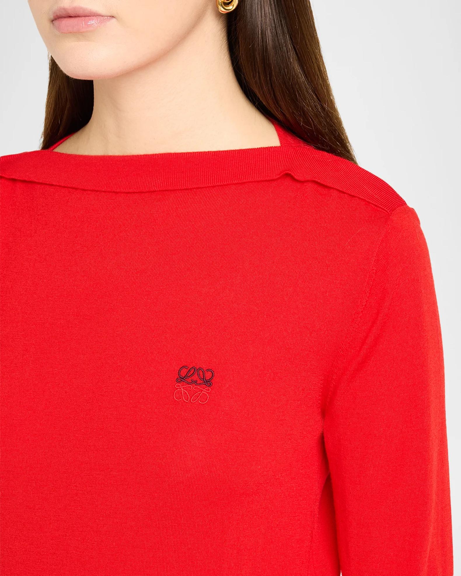 LOEWE Boatneck Wool-Blend Sweater | Neiman Marcus