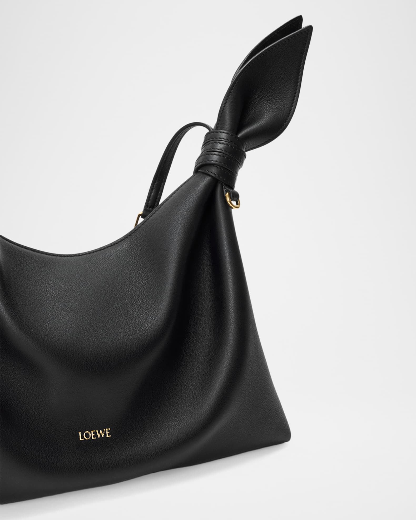 Loewe Scarf Medium Knotted Leather Shoulder Bag | Neiman Marcus