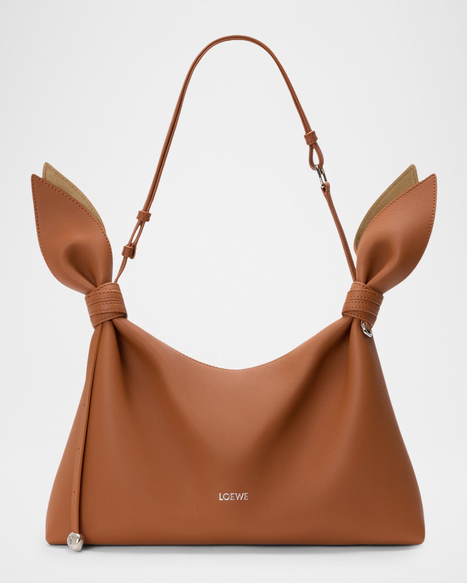 LOEWE Scarf Medium Knotted Leather Shoulder Bag | Neiman Marcus