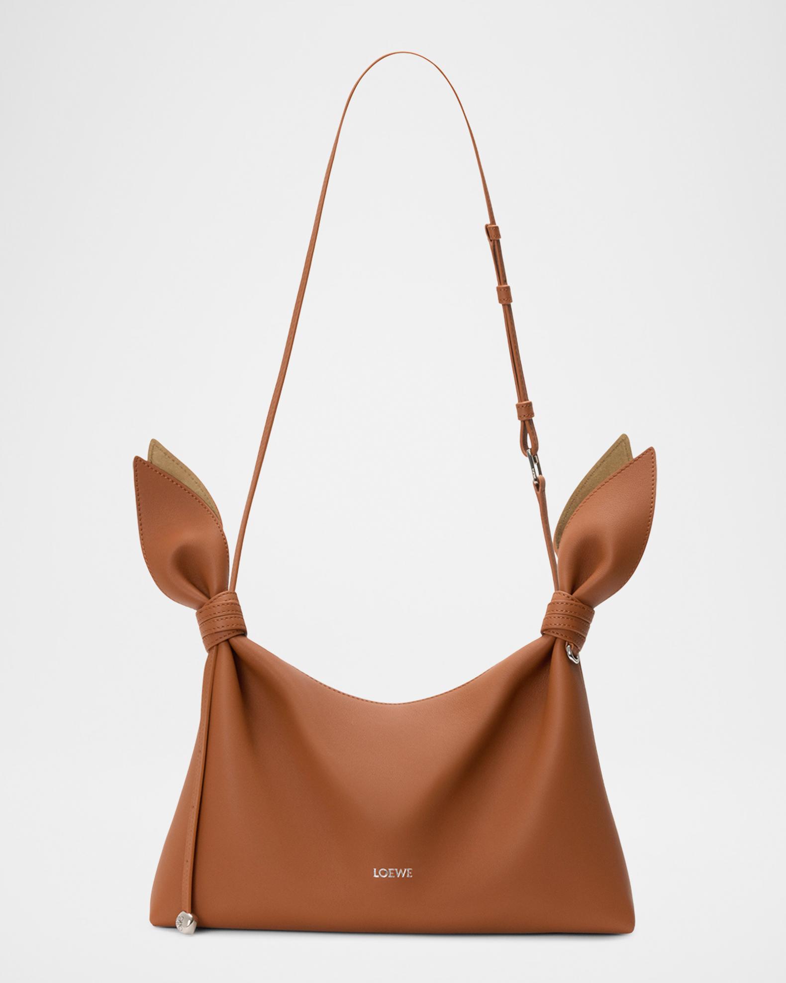 LOEWE Scarf Medium Knotted Leather Shoulder Bag | Neiman Marcus
