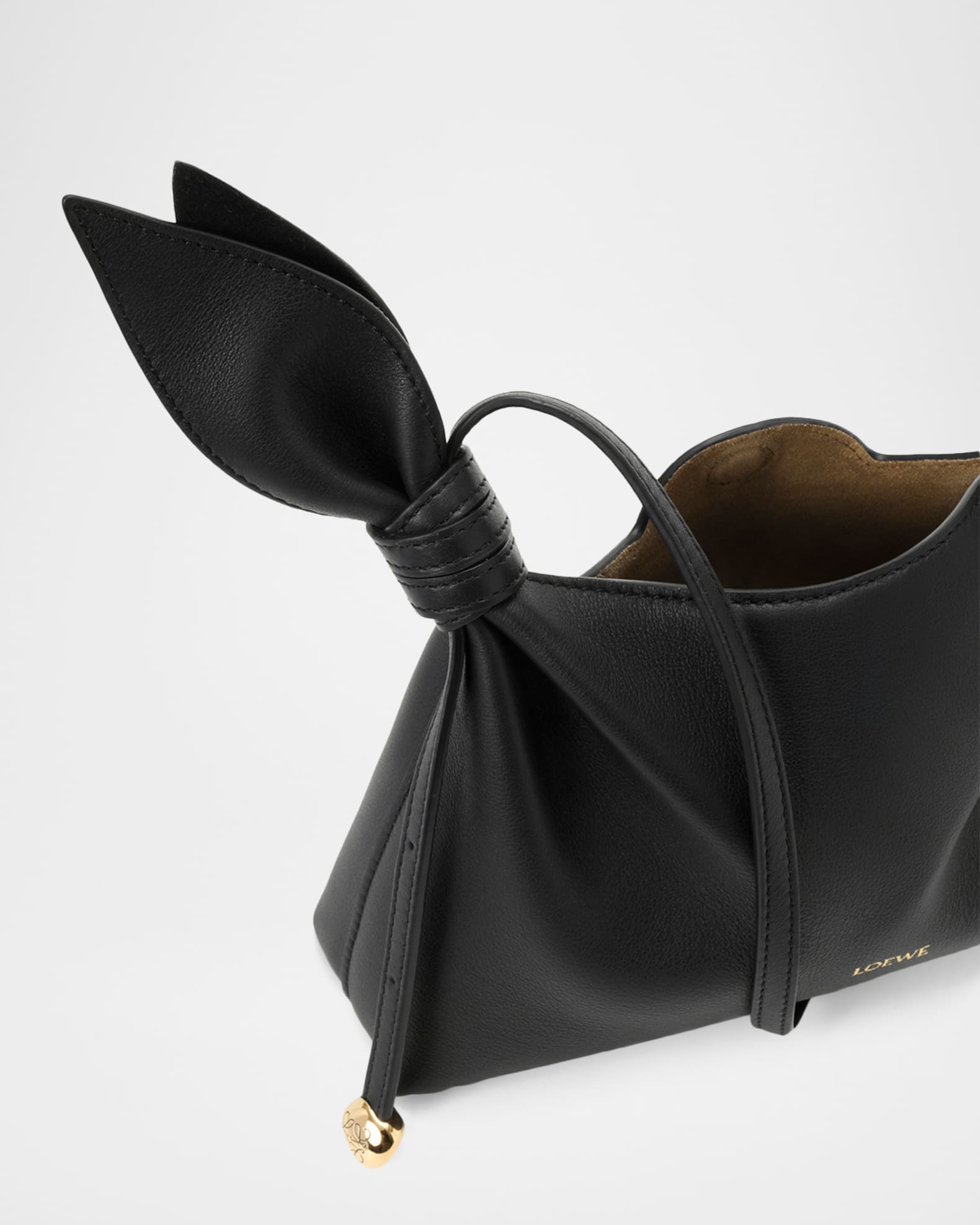 Loewe Scarf Mini Knotted Leather Shoulder Bag | Neiman Marcus
