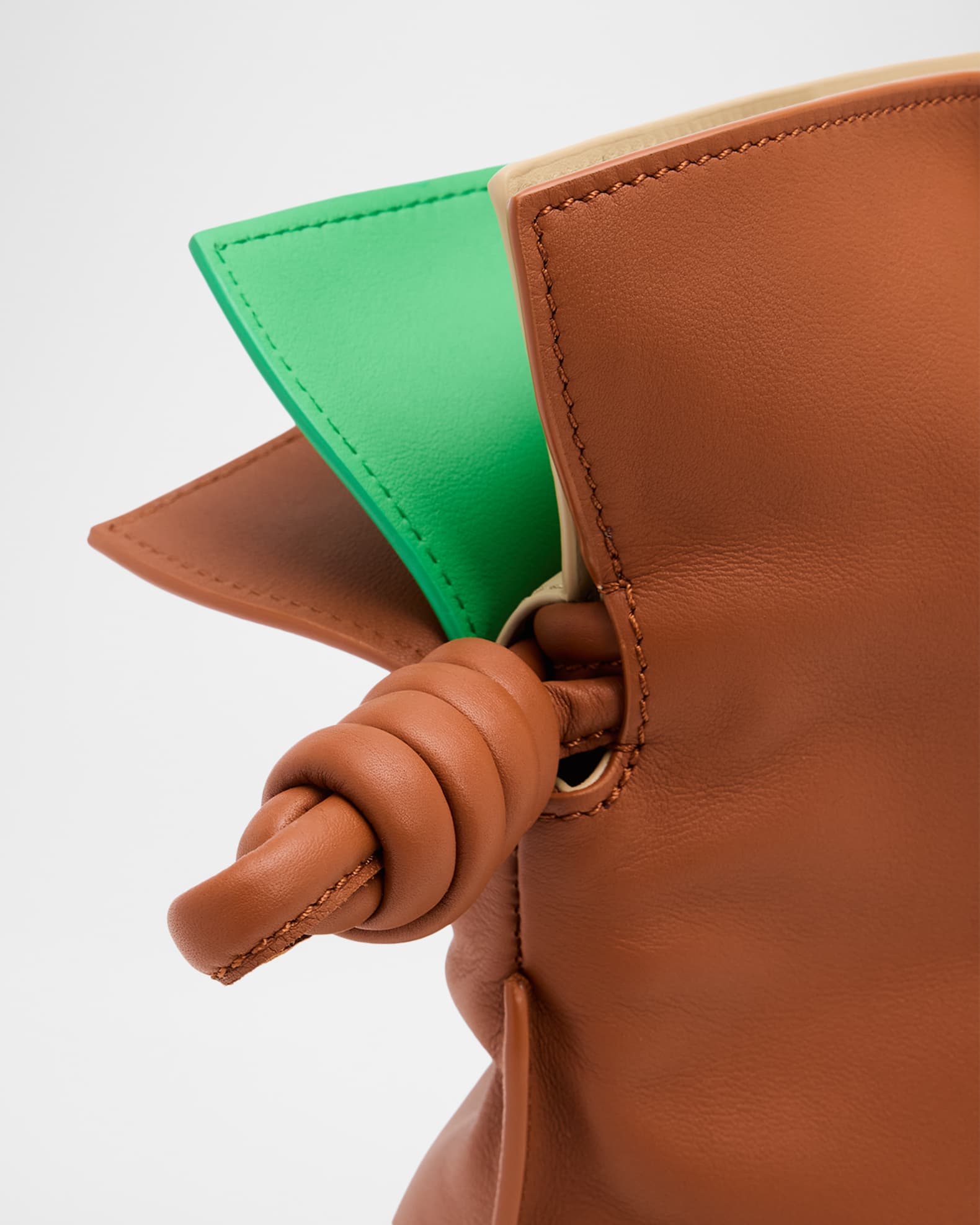 Loewe Flamenco Layered Leather Clutch Bag | Neiman Marcus