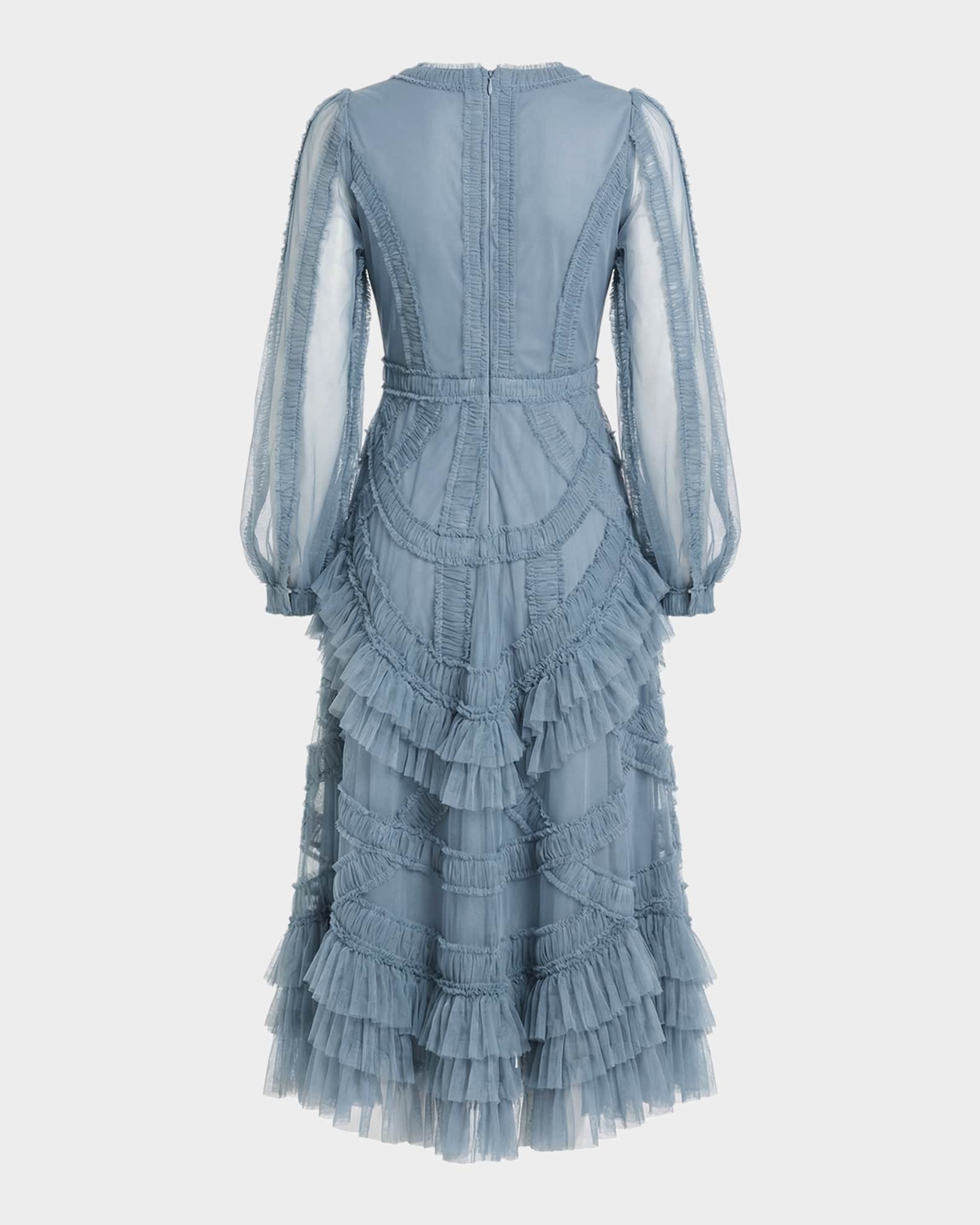 mac duggal mesh dress Black Floral Beaded Scoop Neck Sleeveless Gown