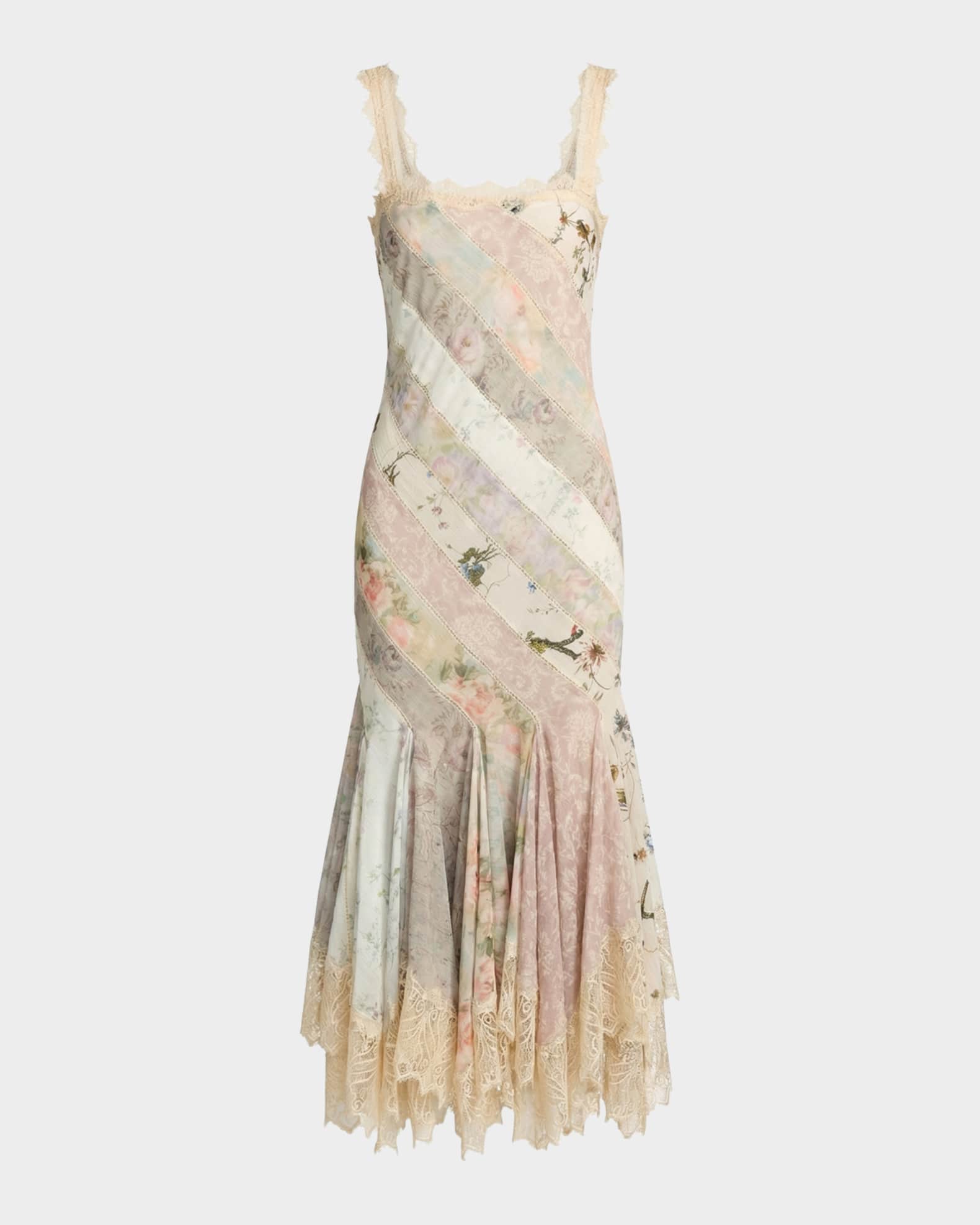 patchwork ruffle chiffon dress Lime Floral Chiffon Patchwork Ruffle Halter Neck Maxi Dress
