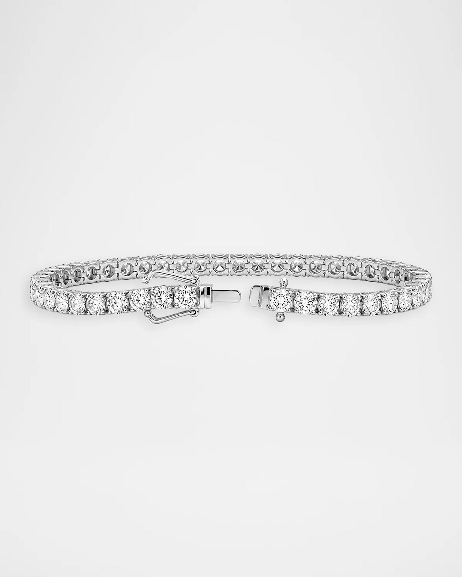 Lab Grown Diamonds Lab-Grown Diamond 18K White Gold Tennis Bracelet, 10 ...