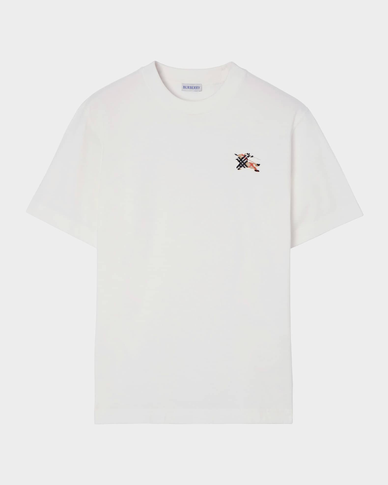Burberry Men's Seth Slim-Fit Check EKD Cotton T-Shirt | Neiman Marcus