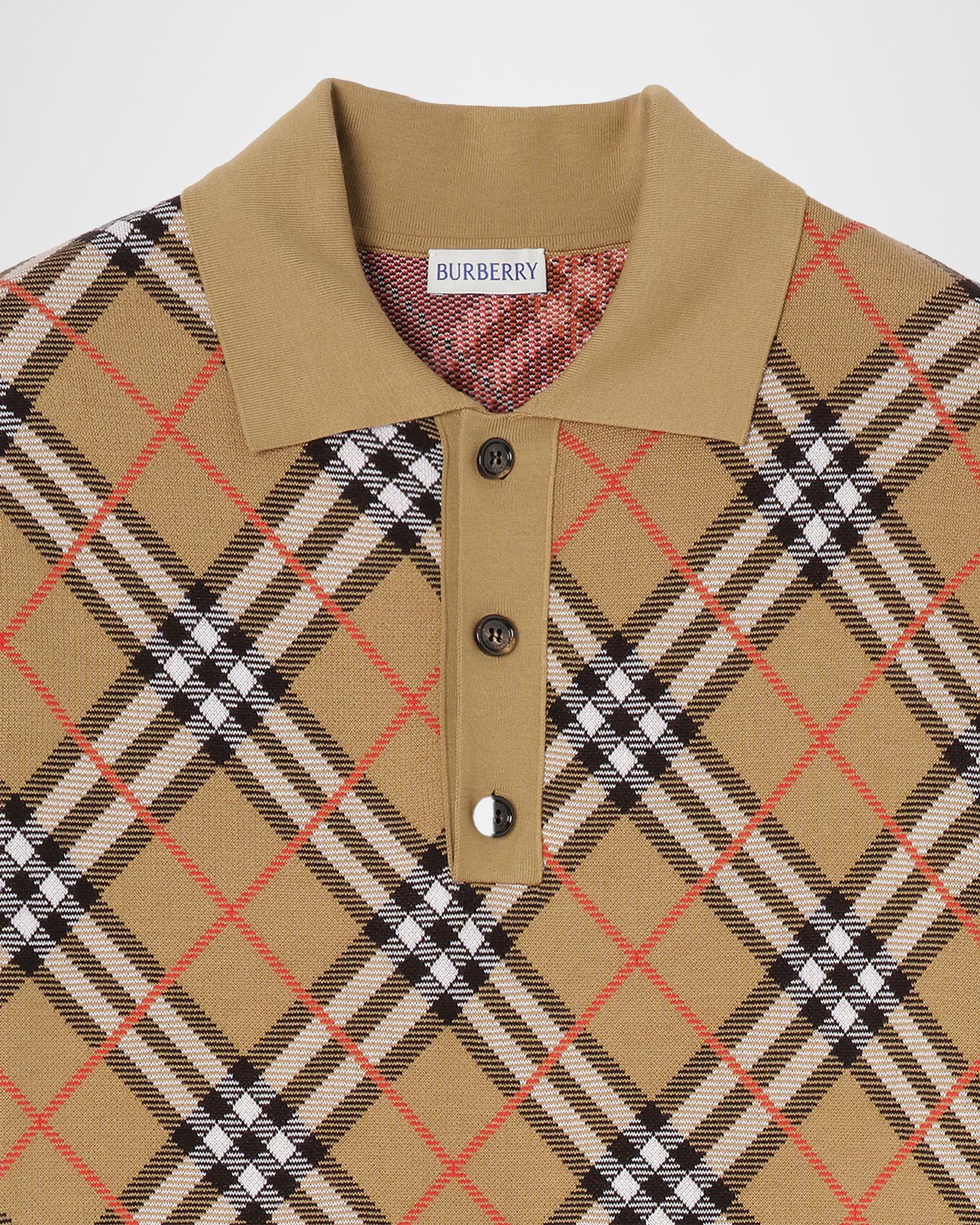 Burberry Men's Marlow Cotton Check Knit Polo Shirt | Neiman Marcus