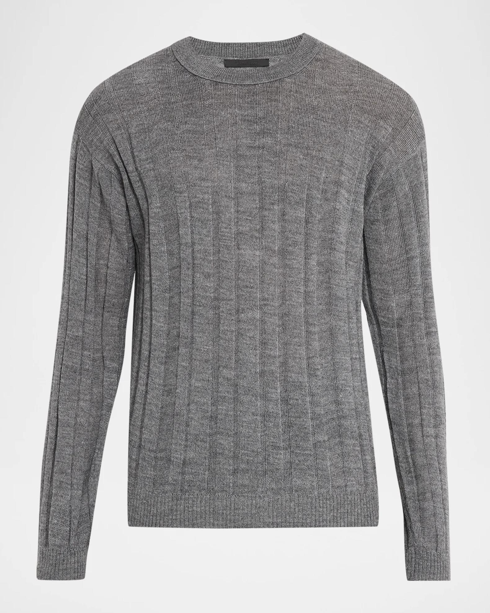 Helmut Lang Men's Wide-Rib Wool and Nylon Crewneck Sweater