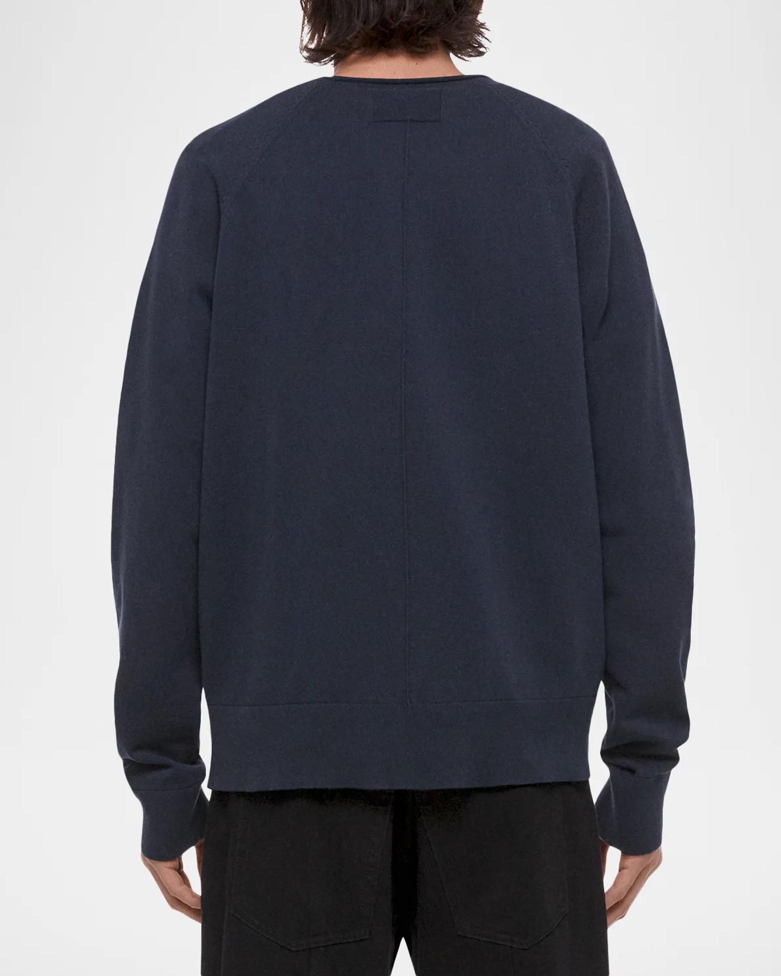 Helmut Lang Men's Cotton Raw-Edge Crewneck Sweater | Neiman Marcus