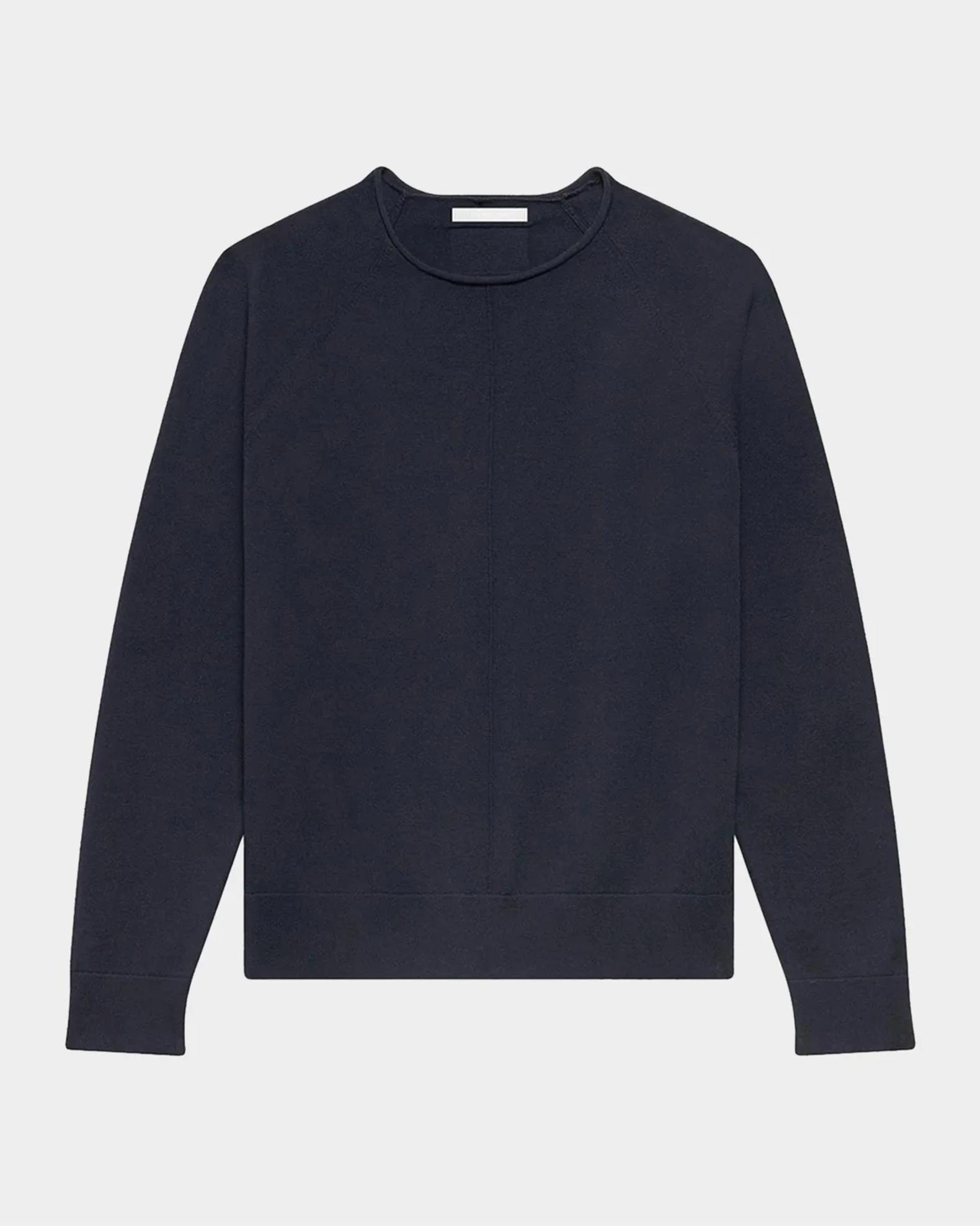 Helmut Lang Men's Cotton Raw-Edge Crewneck Sweater | Neiman Marcus