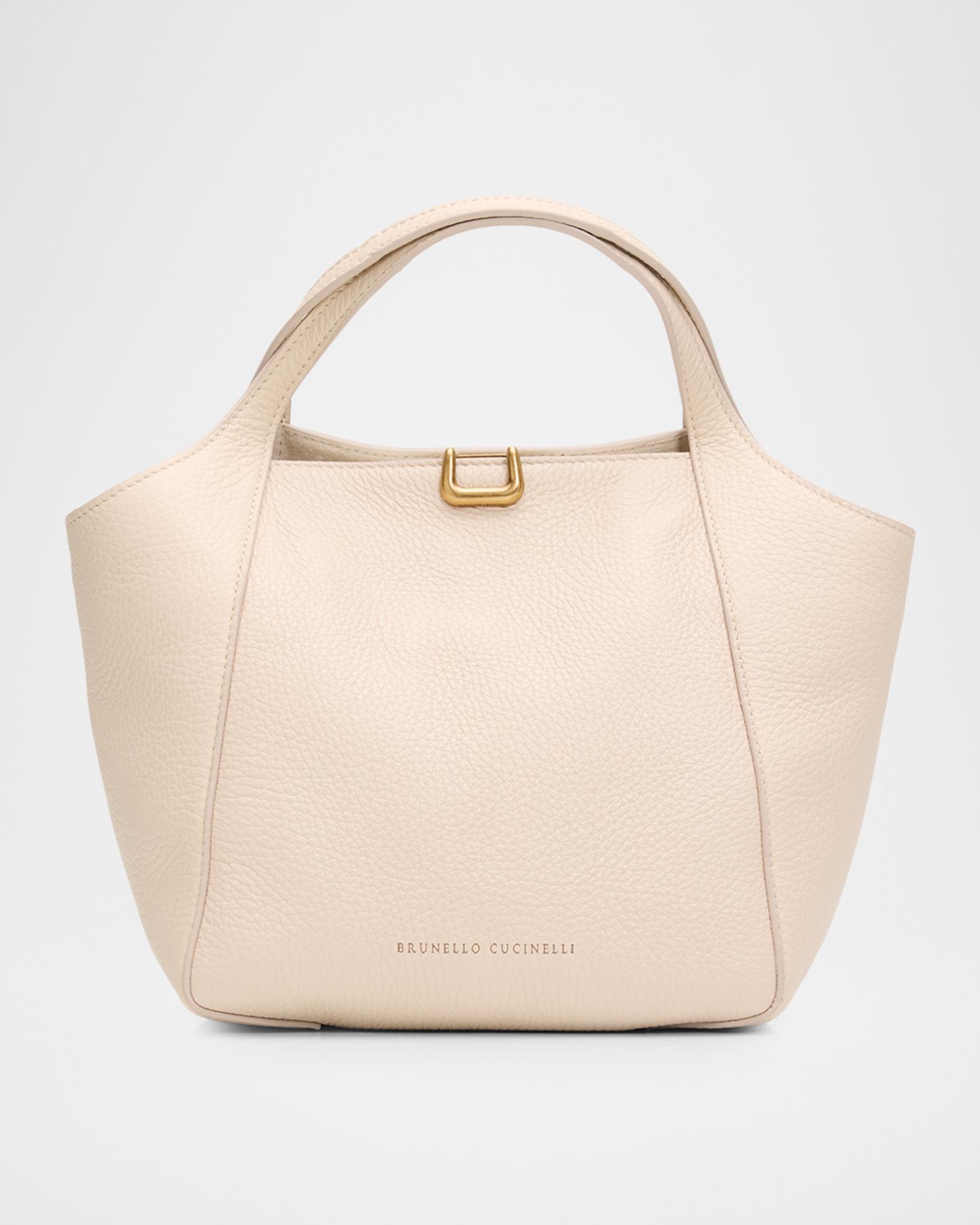 Brunello Cucinelli Sartorial Small Bucket Bag in Grain Leather