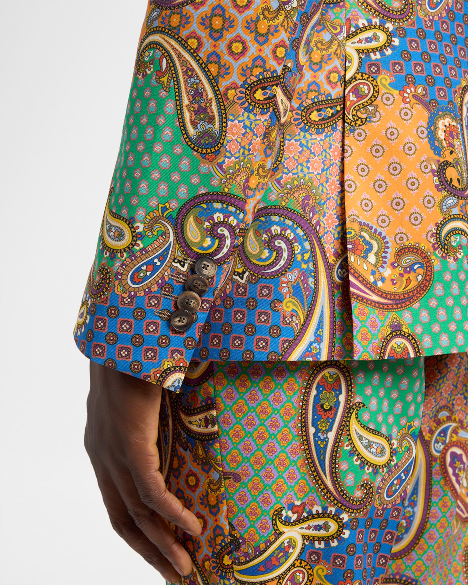 Men's Wool Patchwork Paisley Suit | Neiman Marcus