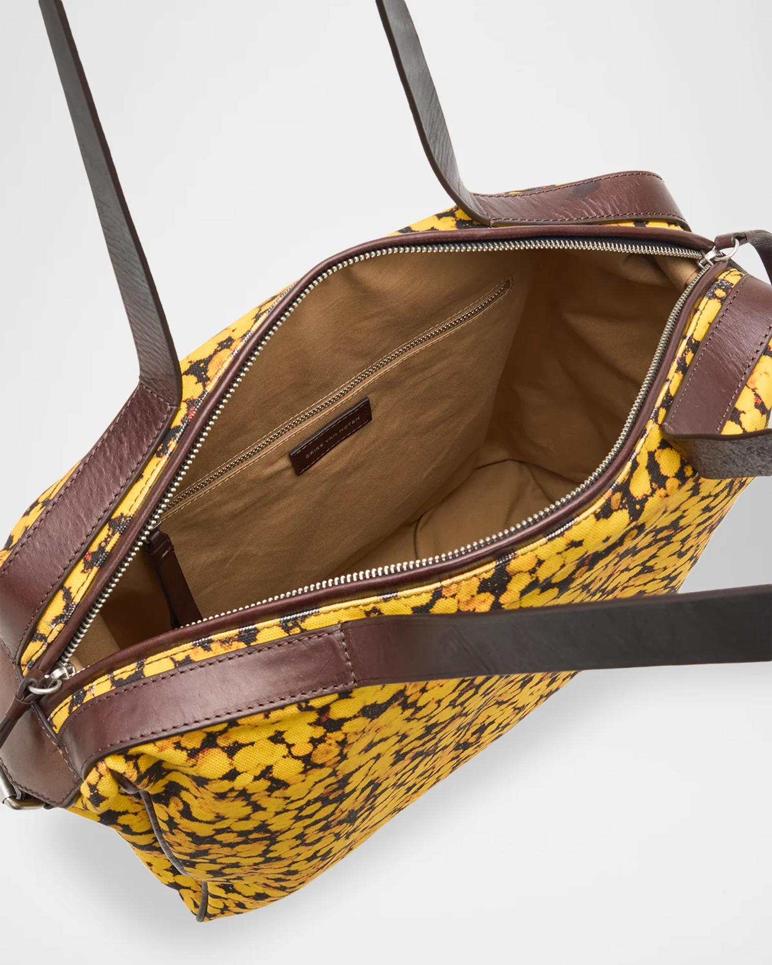 Dries Van Noten Men's Floral Canvas Tote Bag | Neiman Marcus